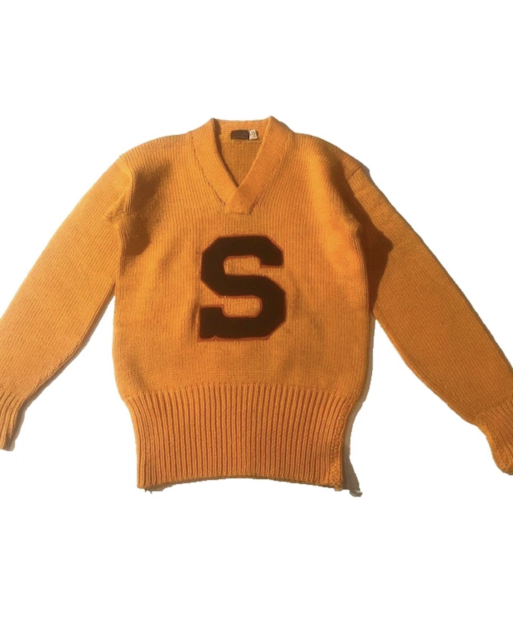 Wilson WILSON SPORTS Orange Wool Sweater Varsity 50s Size US S / EU 44-46 / 1 - 1 Thumbnail