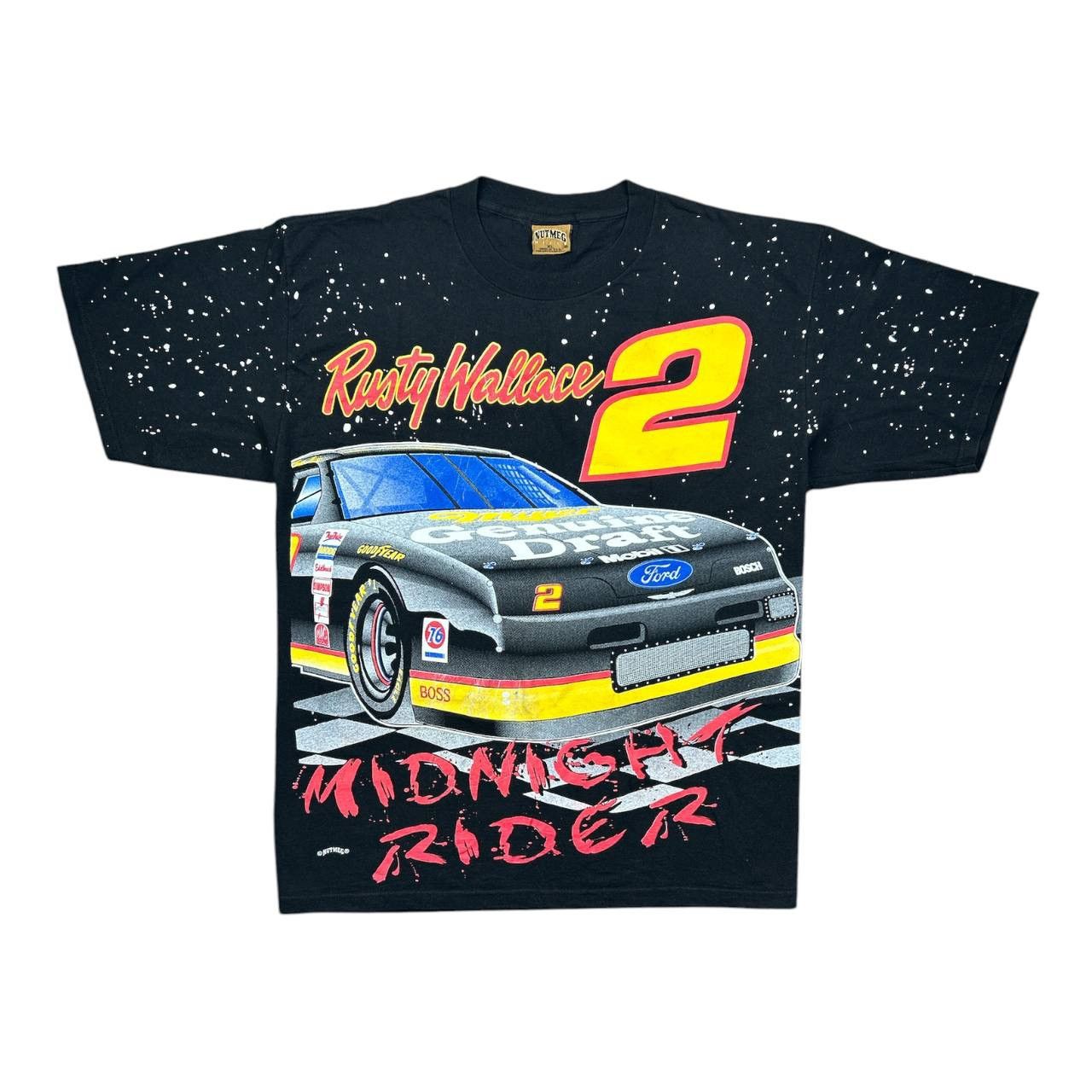 Nutmeg Vintage Nascar Nutmeg Rusty Wallace “Midnight Rider” Tees Size US XL / EU 56 / 4 - 1 Thumbnail