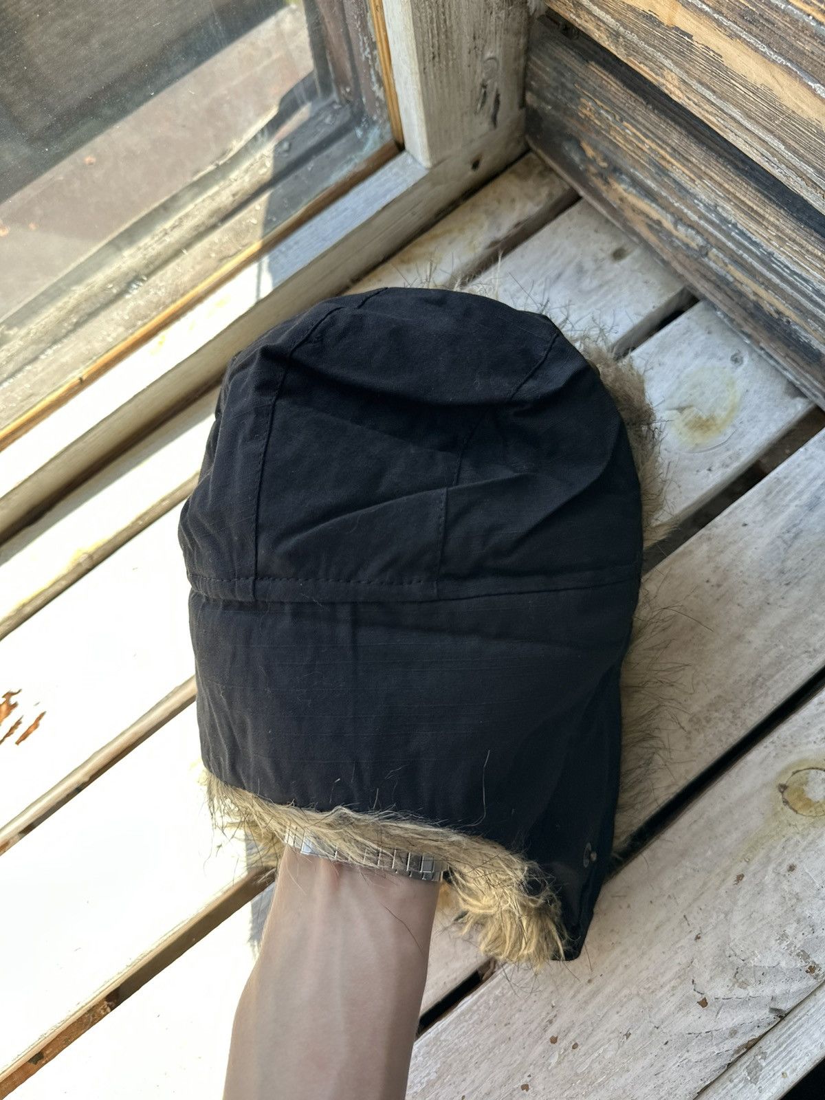 Japanese Brand 🚨Vintage Y2K Fuzzy Fur Ushanka Hat RARE BLACK Size ONE SIZE - 5 Thumbnail