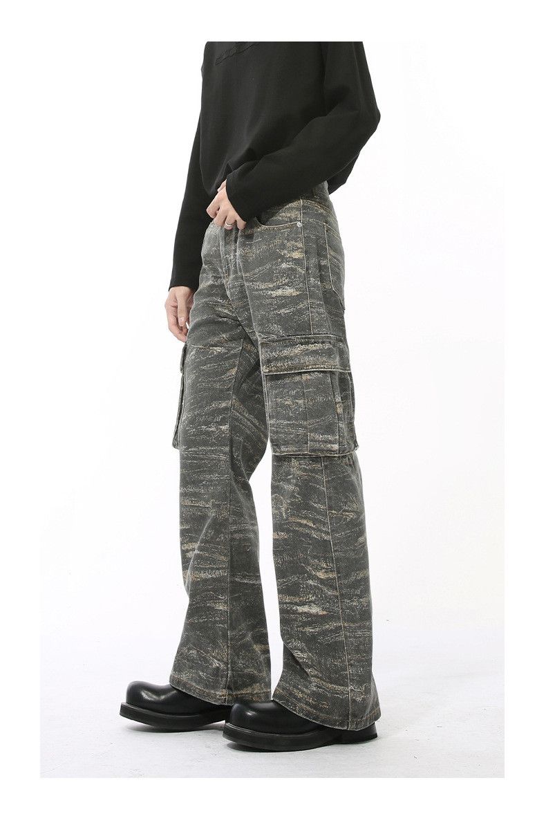 Japanese Brand × Jean Street distressed large pocket cargo camouflage slim jeans Size US 32 / EU 48 - 5 Thumbnail
