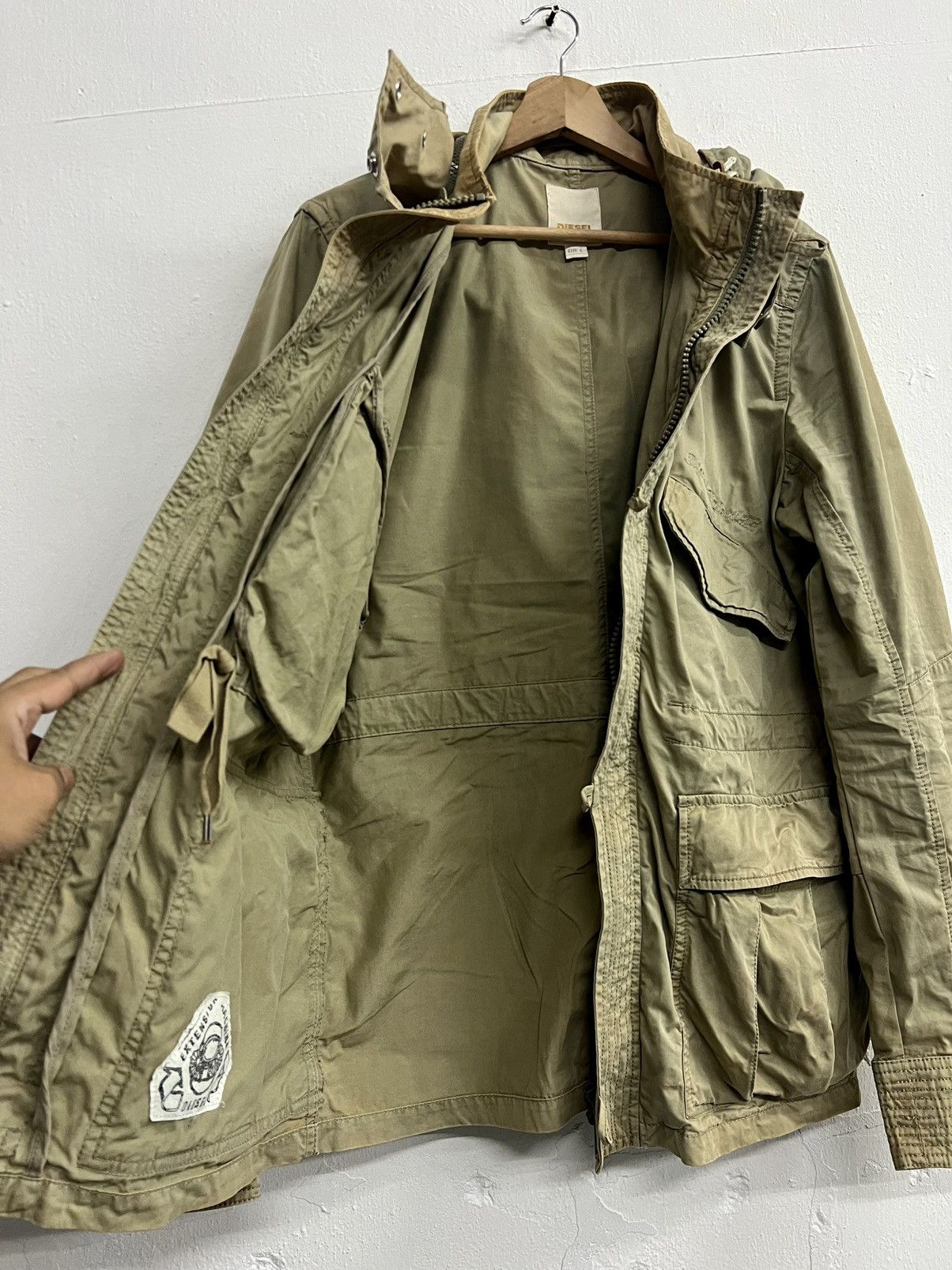 Diesel Vintage Diesel Project78 Military Hoodie Jacket Size US L / EU 52-54 / 3 - 8 Thumbnail