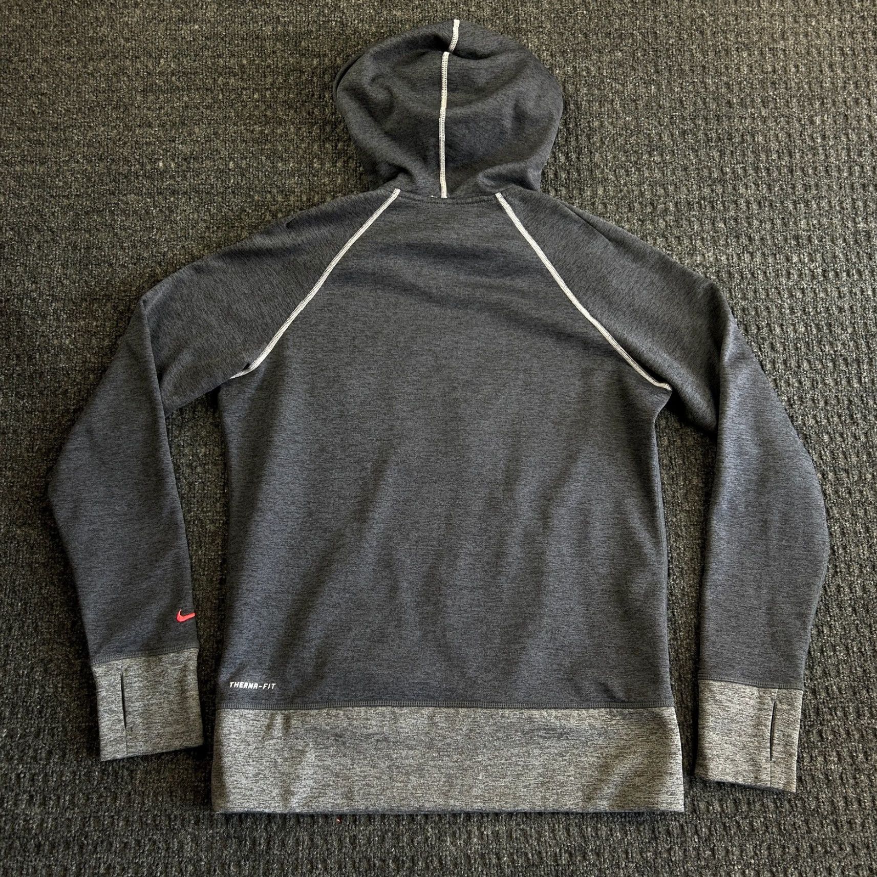 Nike Nike Hoodie Womens Therma-Fit Sweatshirt M Thumbholes Activewear Gray Pink Size M / US 6-8 / IT 42-44 - 4 Thumbnail