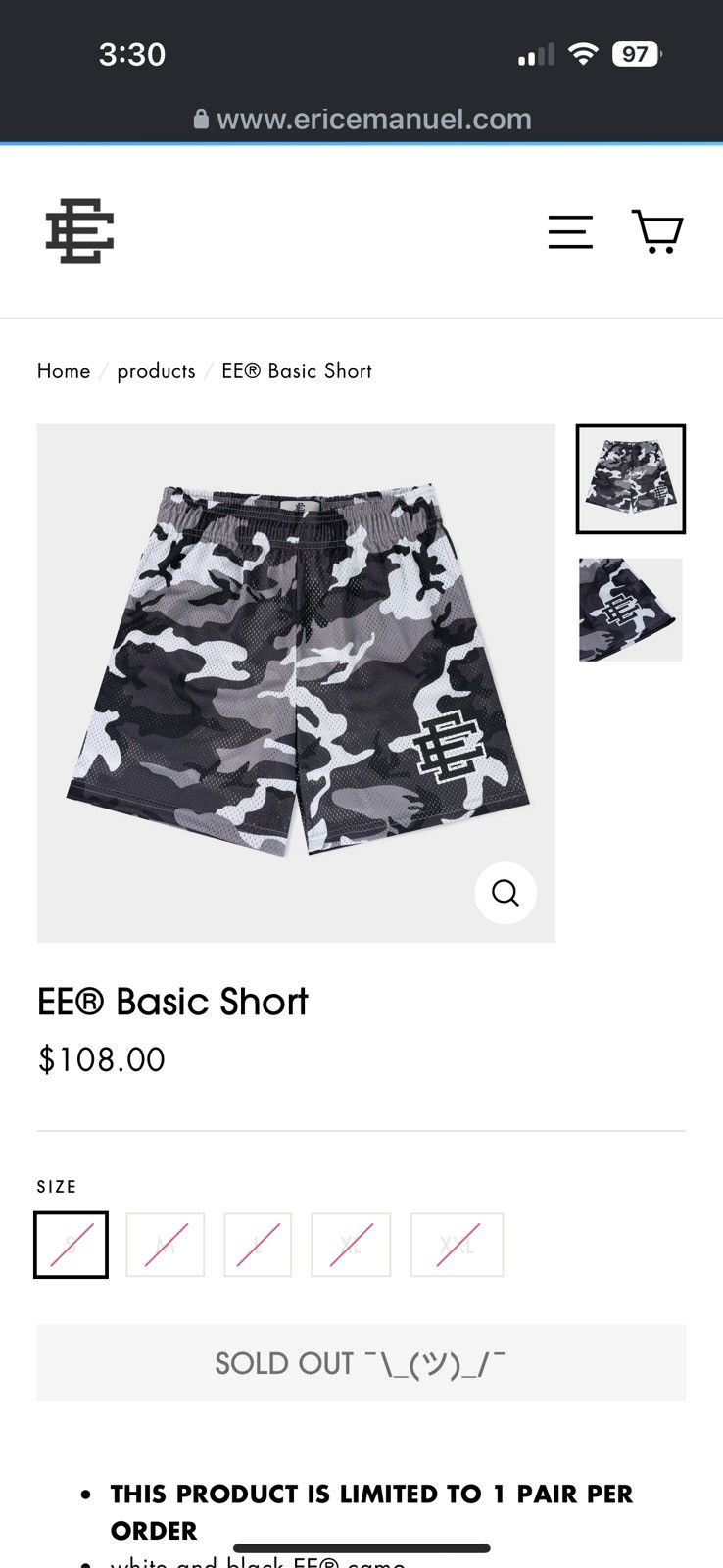 Eric Emanuel eric emmanuel shorts camo Size US 40 / EU 56 - 1 Thumbnail