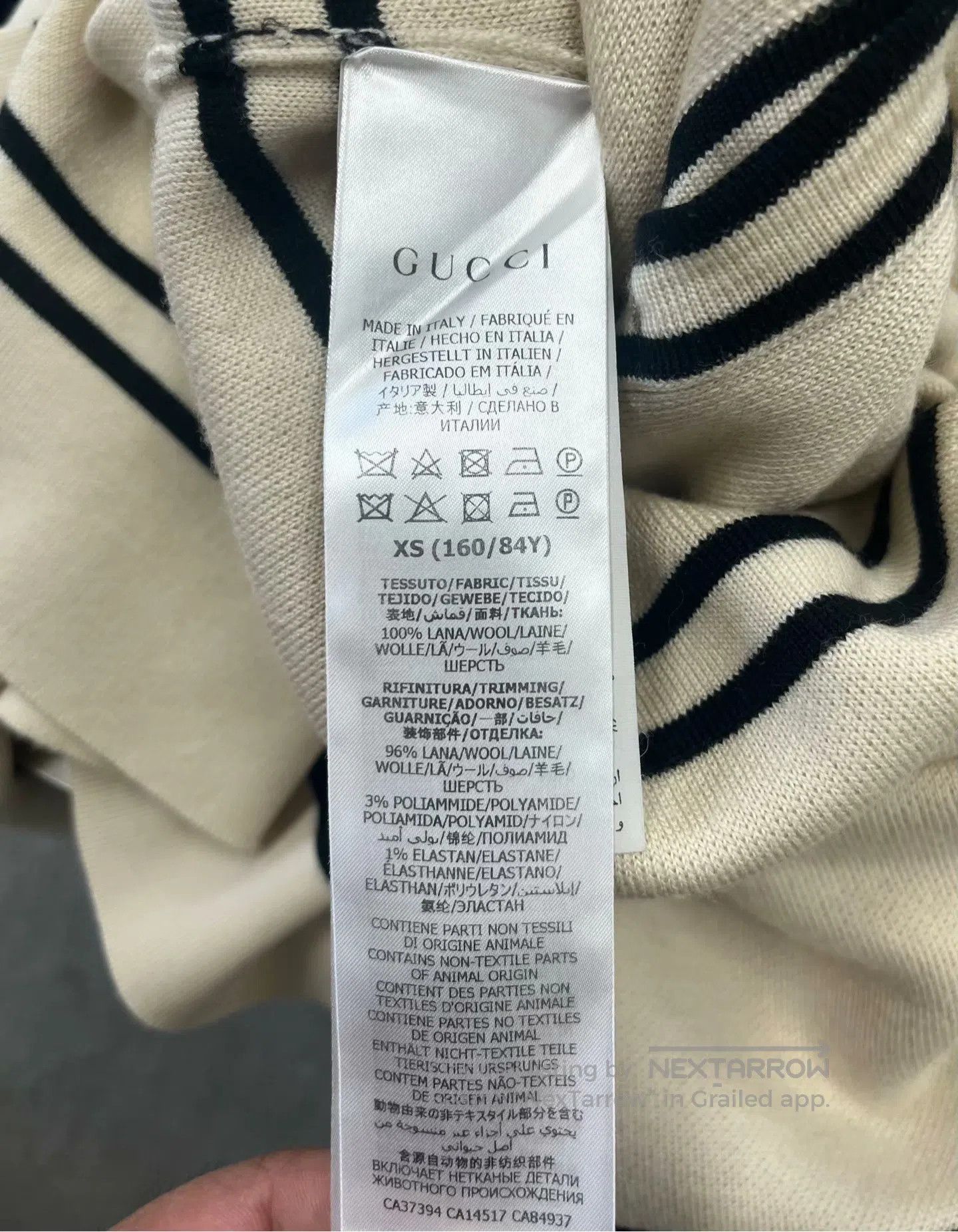 Gucci Guicci Ivory White and Black Striped Horsebit Knit Dress| Size XS / US 0-2 / IT 36-38 - 4 Thumbnail