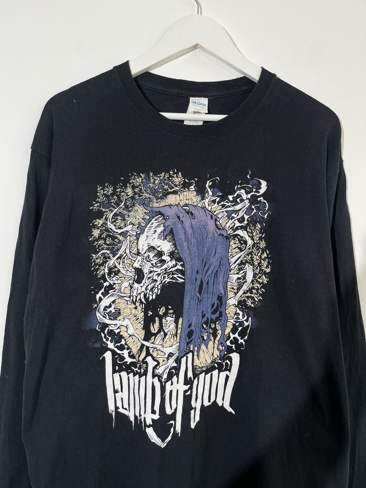Band Tees Lamb of God Band Gildan Skull Longsleeve Size US L / EU 52-54 / 3 - 2 Thumbnail