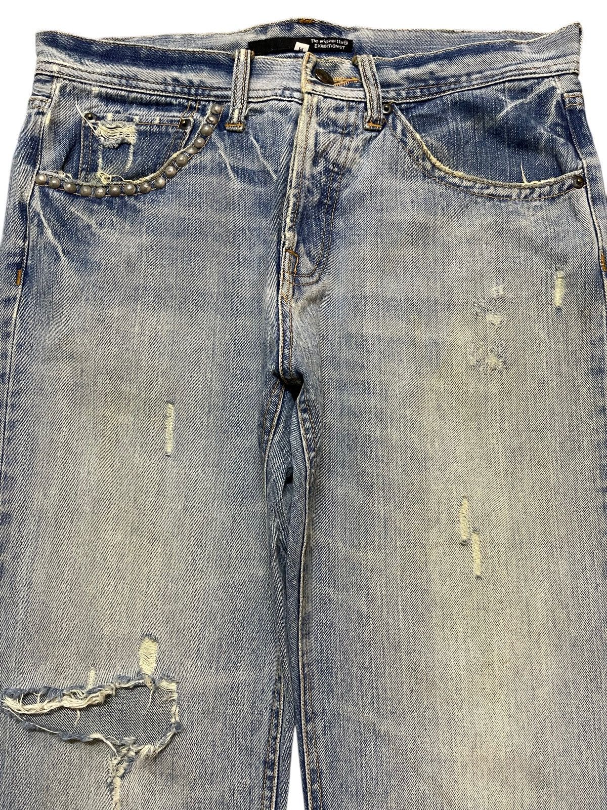 KMRii Vintage Japanese Brand Studded Faded Mud Wash Distress Loose Size US 32 / EU 48 - 3 Thumbnail