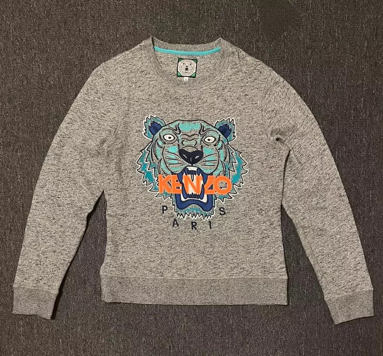 Kenzo Kenzo Tiger Head Embroidered Sweatshirt-yf Size US M / EU 48-50 / 2 - 1 Thumbnail