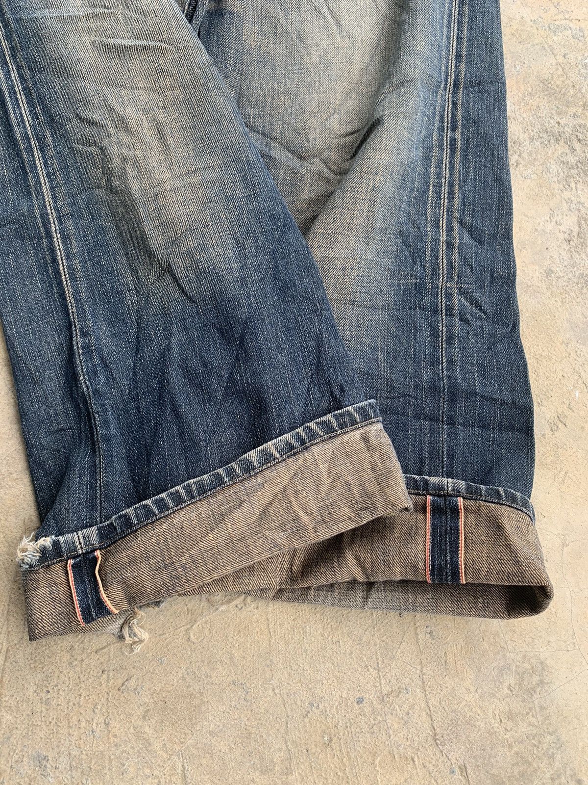 Edwin × Japanese Brand × Vintage Vintage Edwin 505z Selvedge Distressed Denim Size US 35 - 6 Thumbnail