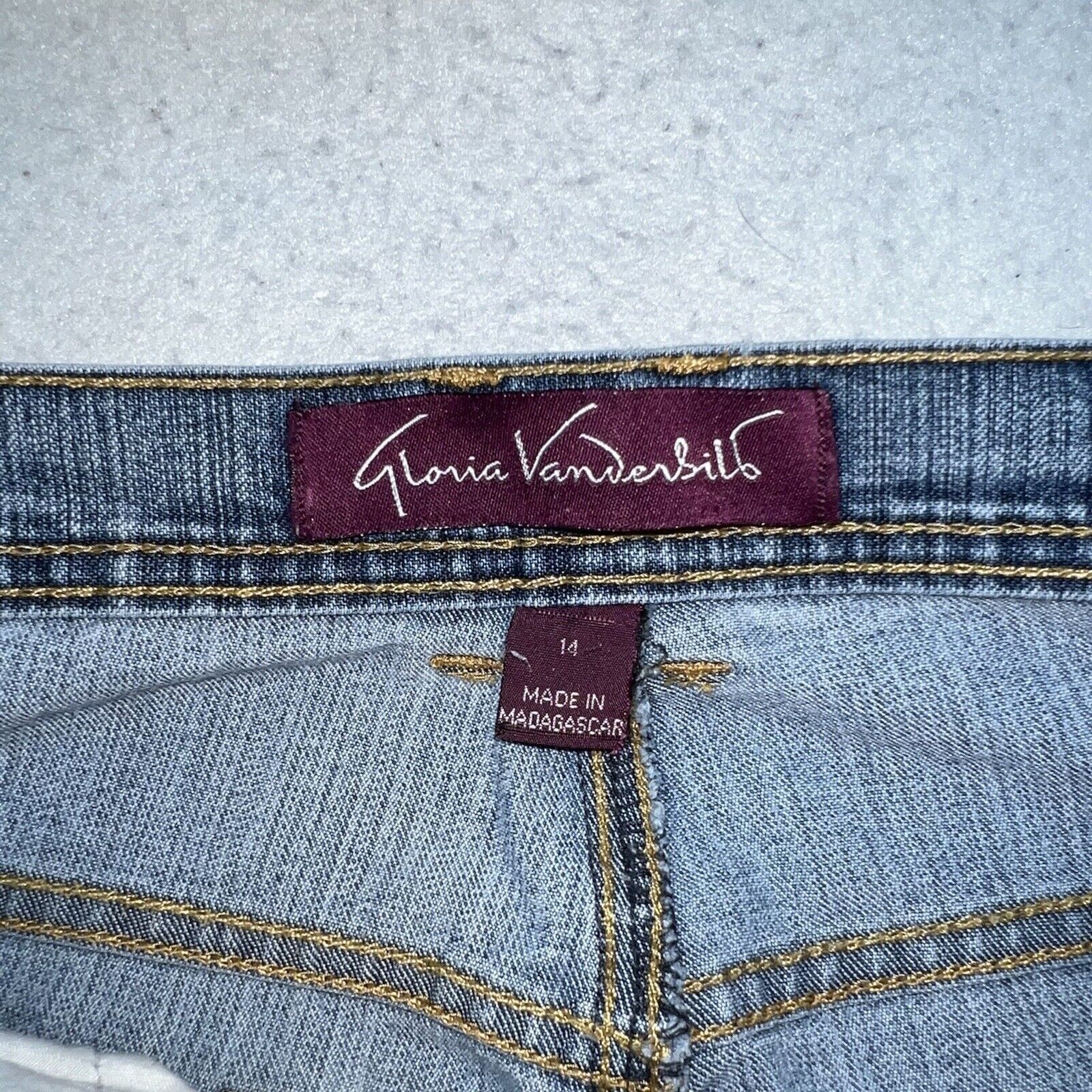Gloria Vanderbilt Gloria Vanderbilt 14 Straight Leg Denim Jeans Stretch Size 33" - 3 Thumbnail
