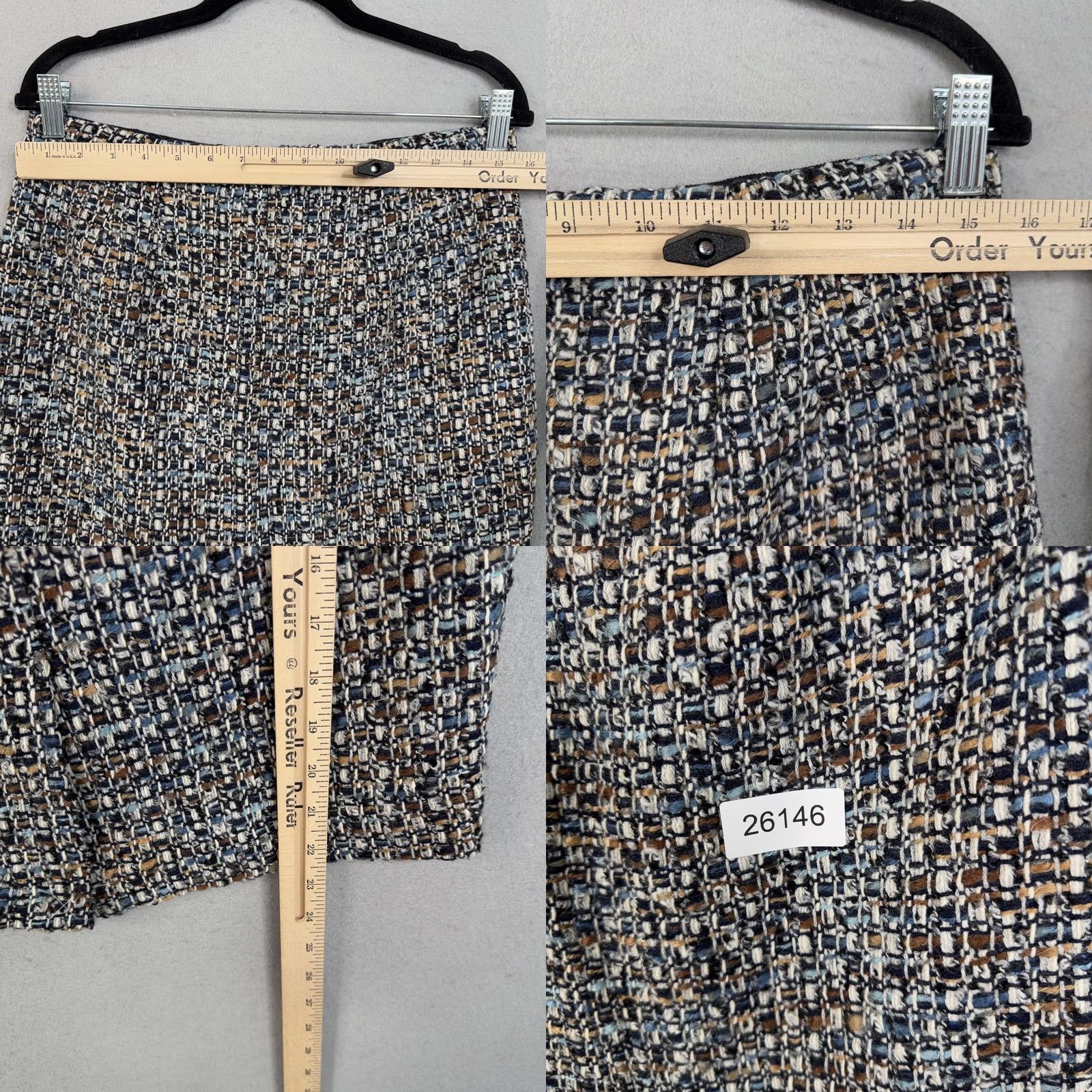 Talbots Talbots Womens 4 Skirt Tweed Wool Knee Length Workwear Size 27" / US 4 / IT 40 - 8 Thumbnail