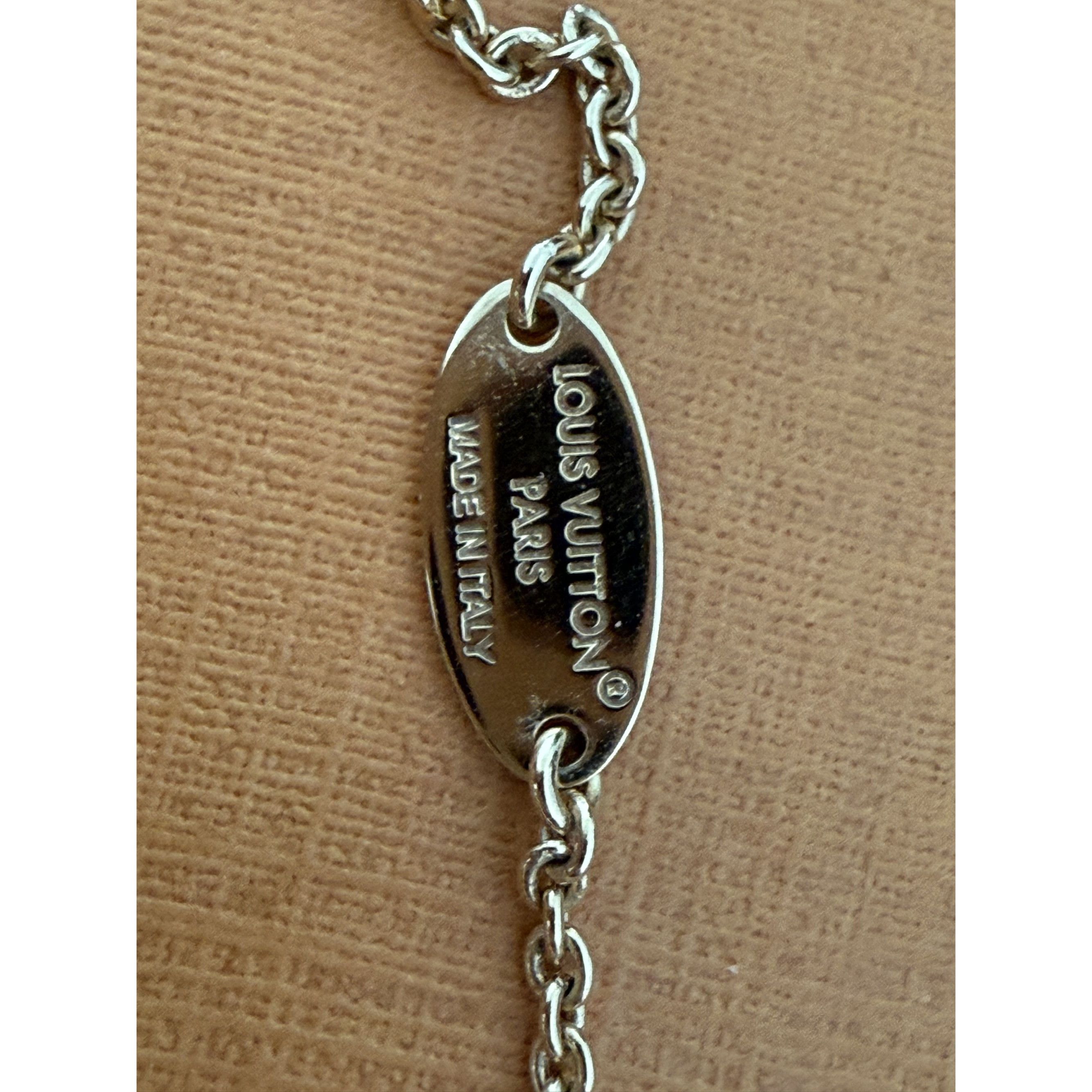 Louis Vuitton Louis Vuitton Gold V Pendant Necklace With Monogram Charm & Size ONE SIZE - 7 Thumbnail