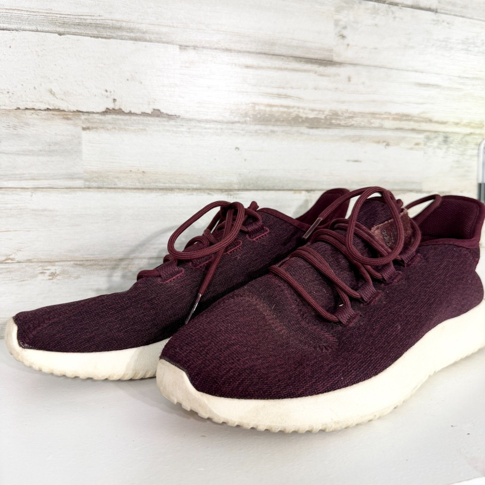 Adidas Adidas Women Size 7 Tubular Shadow Maroon Running Sneakers Size US 7 / IT 37 - 2 Thumbnail