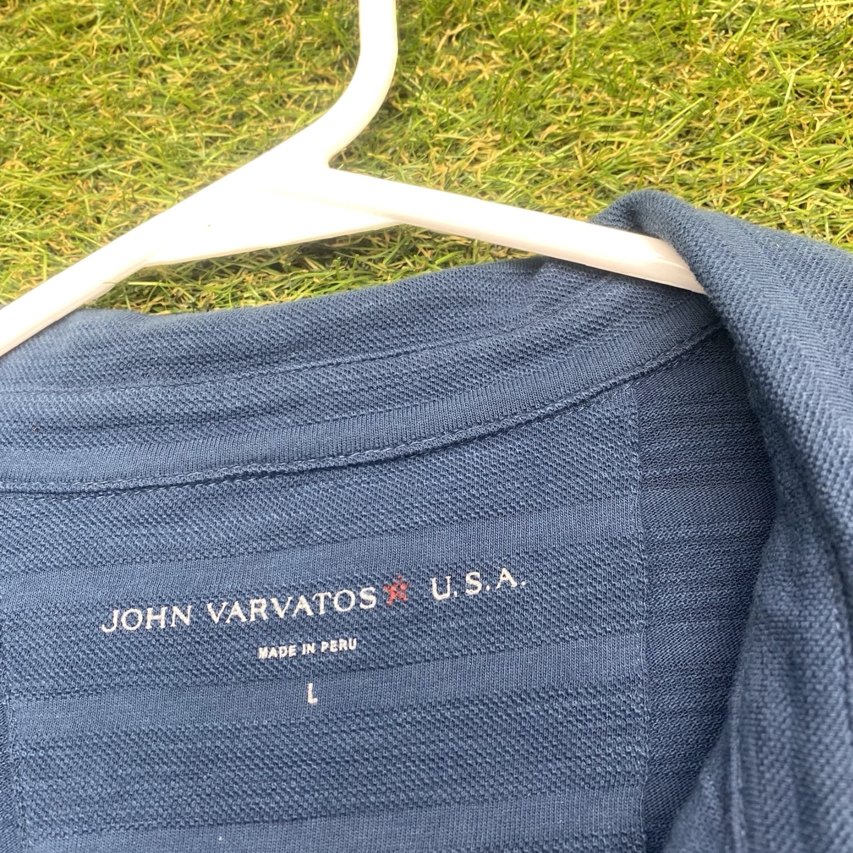 John Varvatos John Varvatos Polo Shirt Regular Fit Blue Cotton Silk Short Sleeve Large Men’s Preppy Golf Beach Walking Style - Product Line Super Soft Size US L / EU 52-54 / 3 - 4 Thumbnail