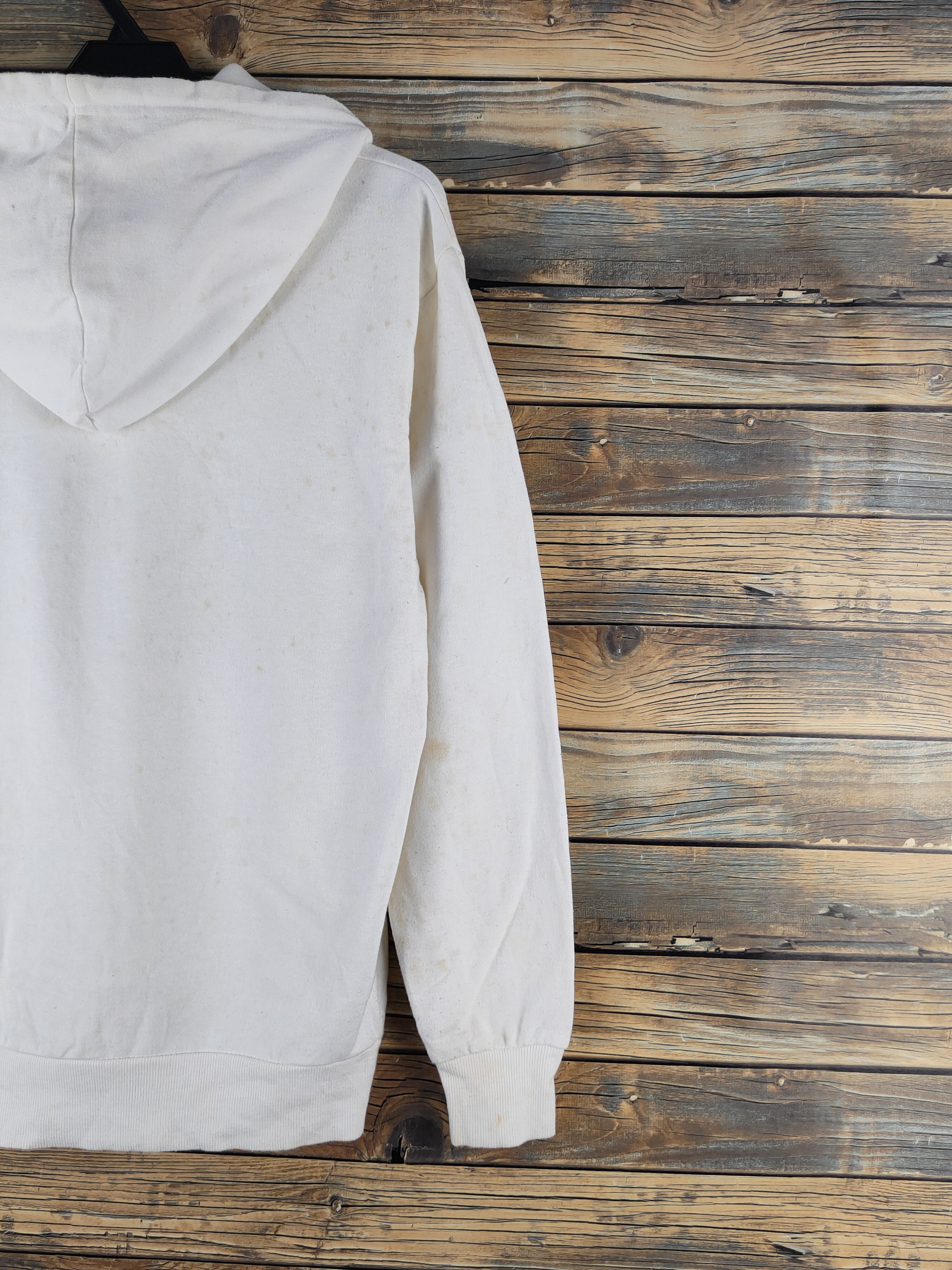 Japanese Brand DL Browny White Hoodie Sweatshirts #2507 Size US S / EU 44-46 / 1 - 10 Thumbnail