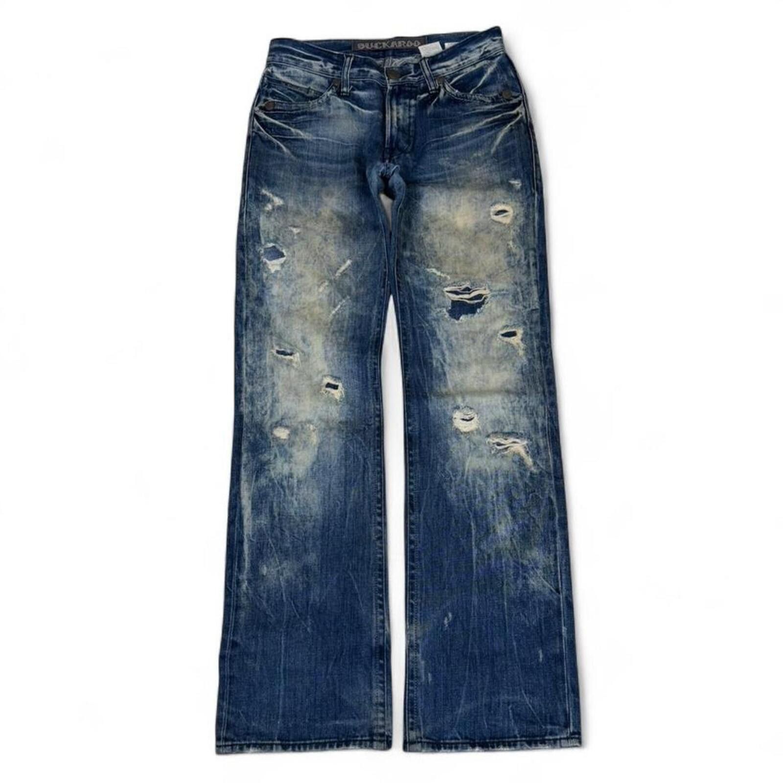 True Religion Buckaroo vintage denim jeans flap pockets mud wash shade Size 30" / US 8 / IT 44 - 4 Thumbnail