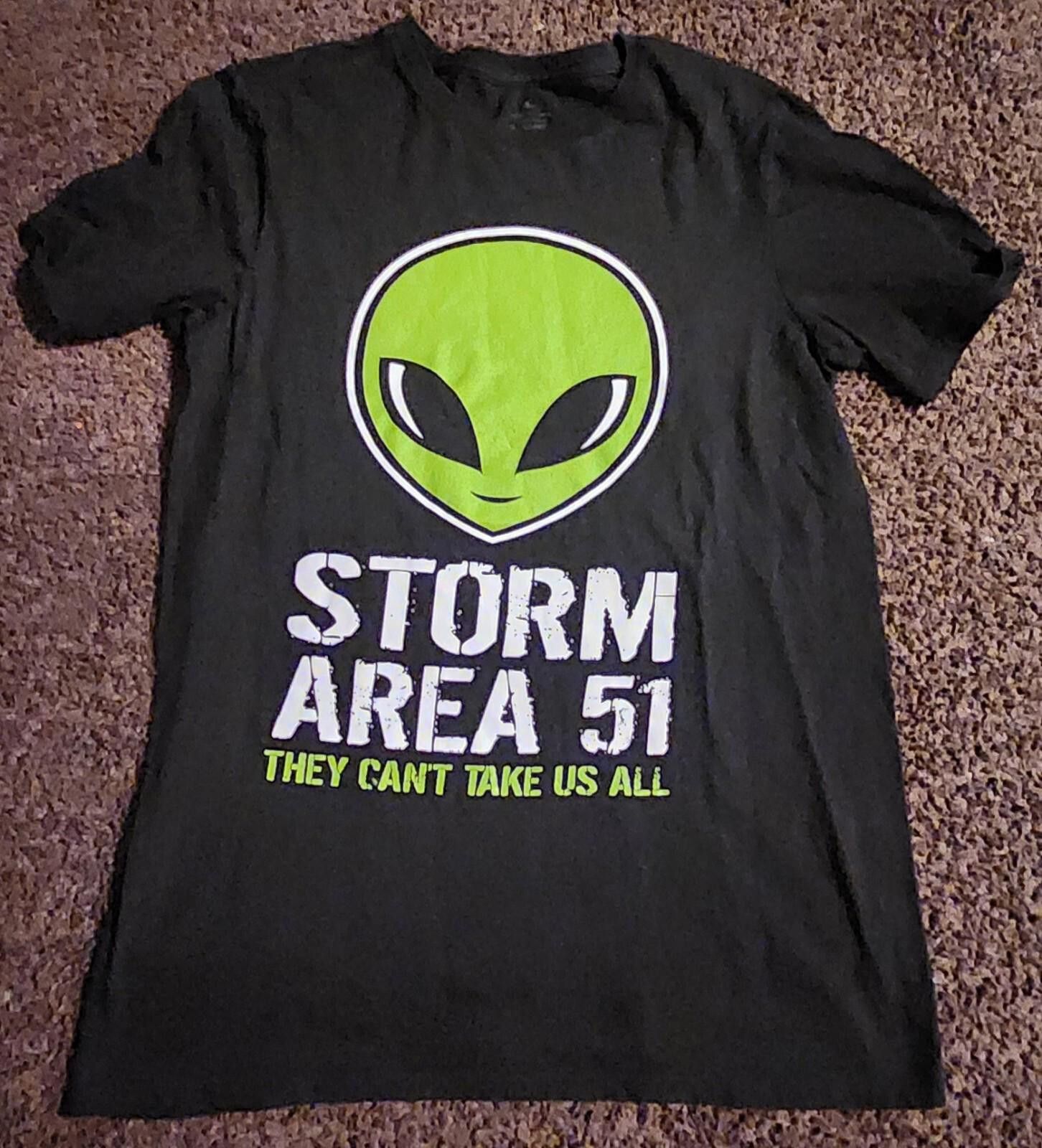 Designer Storm Area 51 T-shirt They Cant Stop Us All UFO Event Alien Size US S / EU 44-46 / 1 - 1 Thumbnail