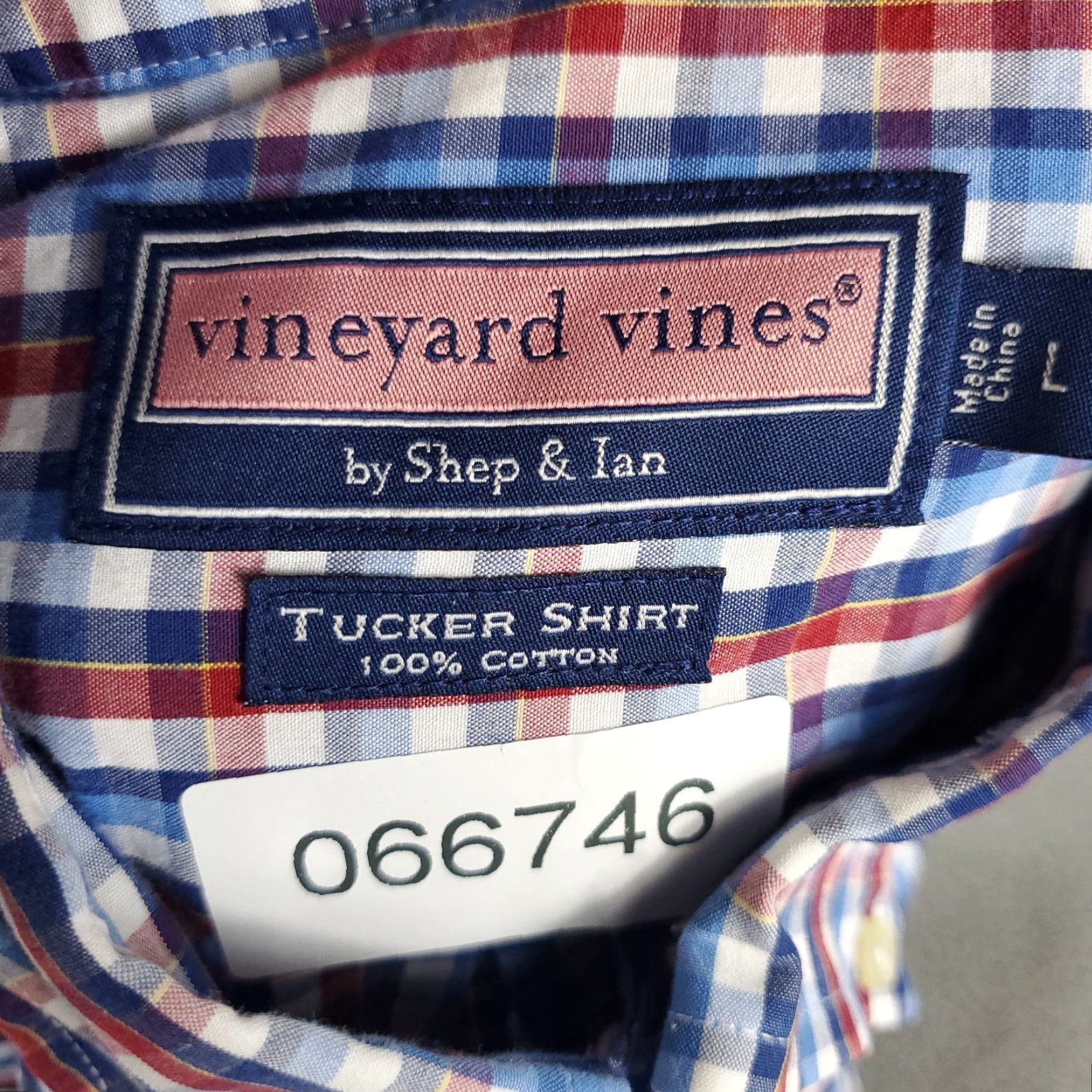 Vineyard Vines Vineyard Vines Shirt Mens Large Red Blue Plaid Slim Fit Button Up Long Sleeve Size US L / EU 52-54 / 3 - 7 Thumbnail