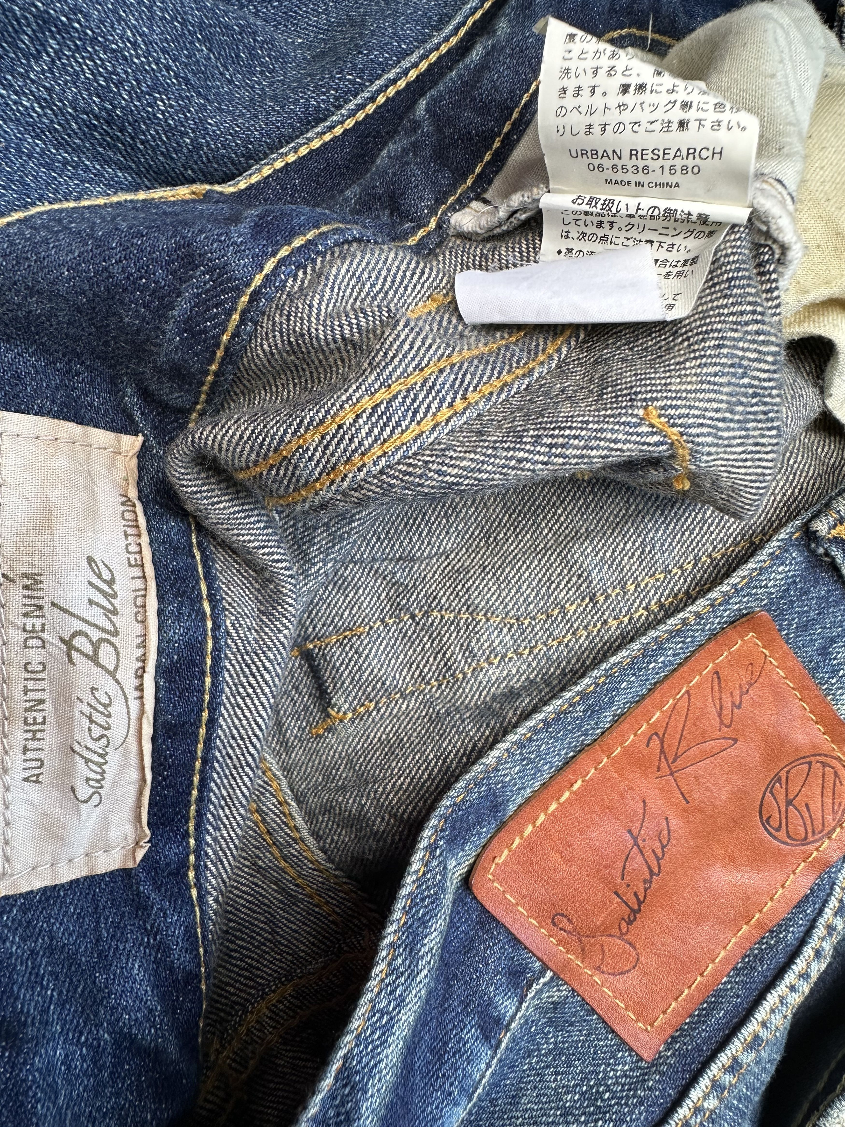 Japanese Brand Japanese Brand Sadistic Blue SBJC Distressed Denim Jeans Size US 35 - 21 Thumbnail