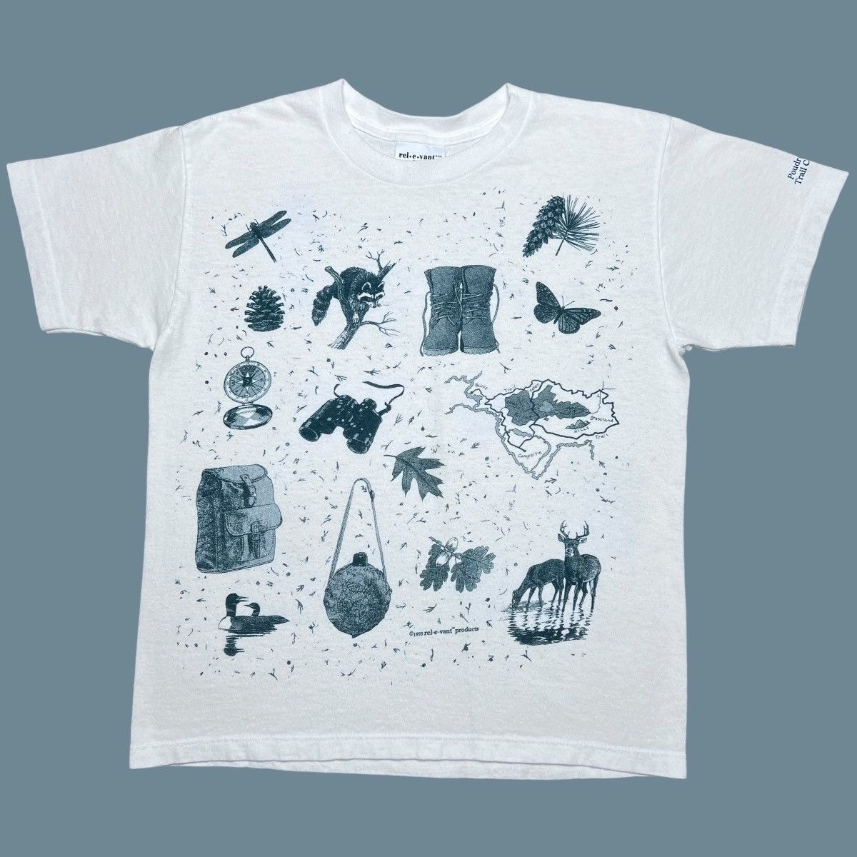 Vintage Vintage 1995 Relevant Products Nature Wear Double Sided Tee Size US S / EU 44-46 / 1 - 1 Thumbnail