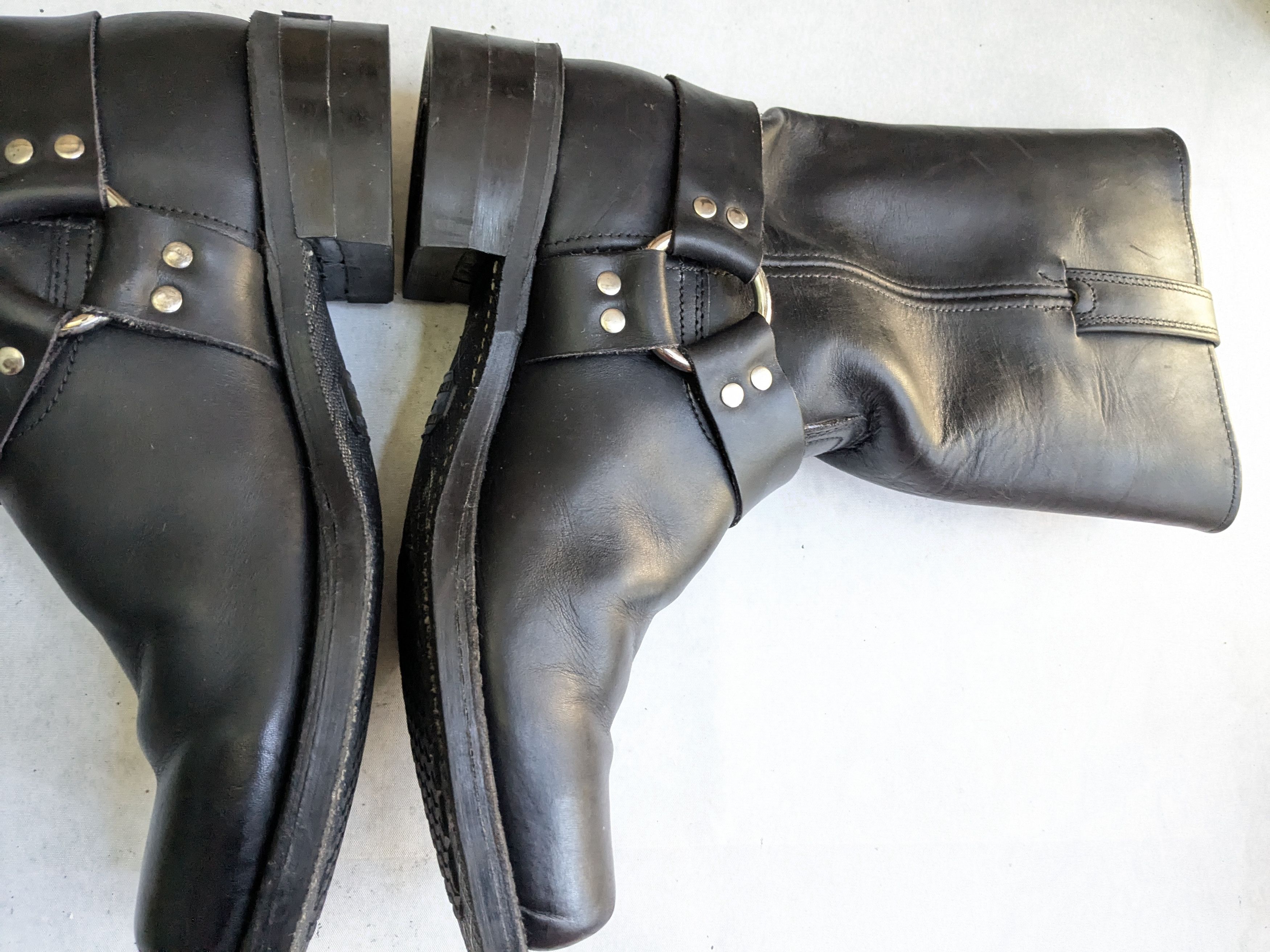 Frye Frye Harness Boots Black Leather 11 M Leather Buckle Size US 11 / EU 44 - 13 Thumbnail