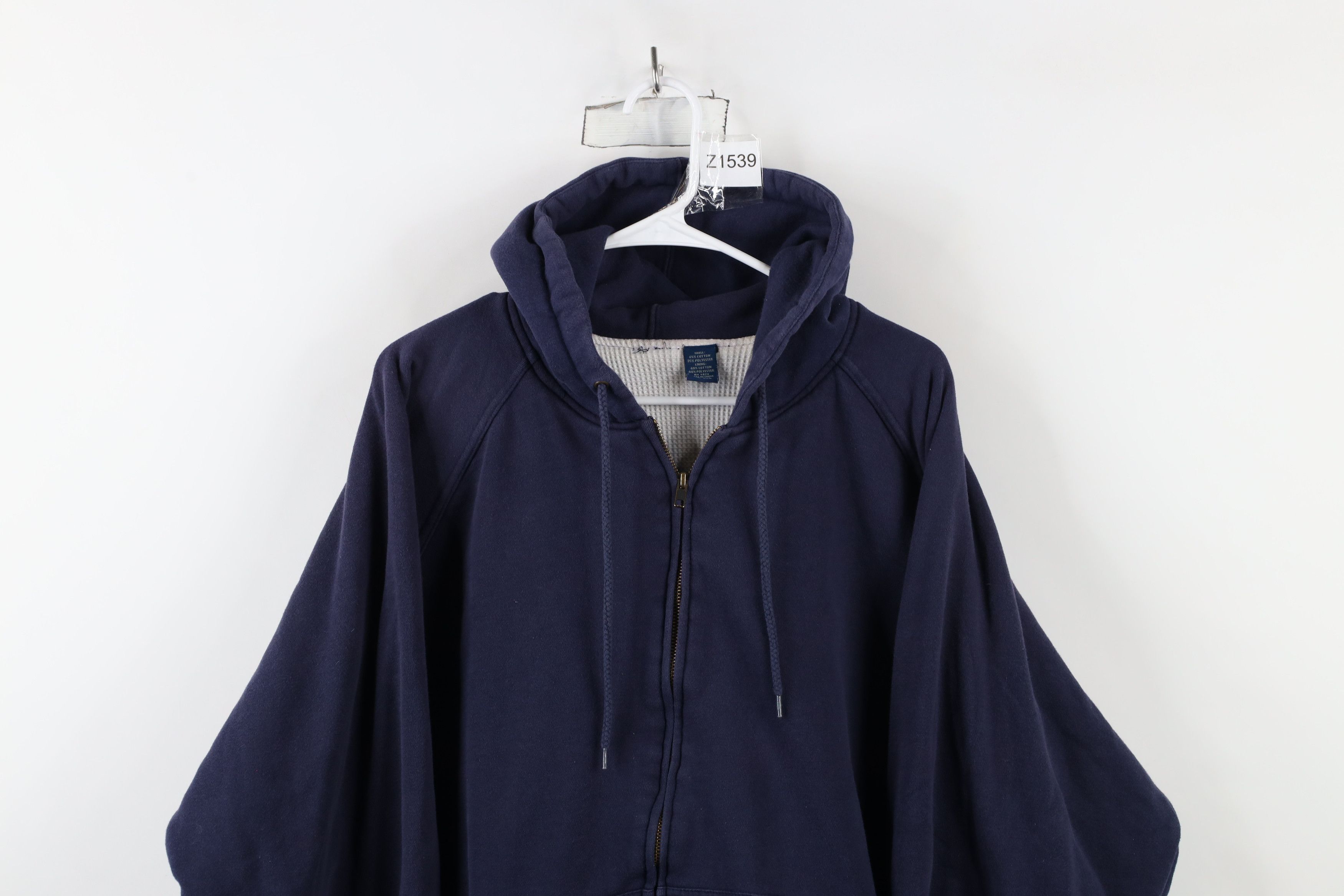 Vintage Vintage 90s Streetwear Wall Thermal Lined Full Zip Hoodie Size US XXL / EU 58 / 5 - 2 Thumbnail