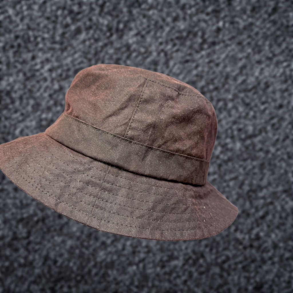 Vintage Walker and Hawks Bucket Hat Mens 60cm Brown Waxed Bucket Hat Size ONE SIZE - 1 Thumbnail