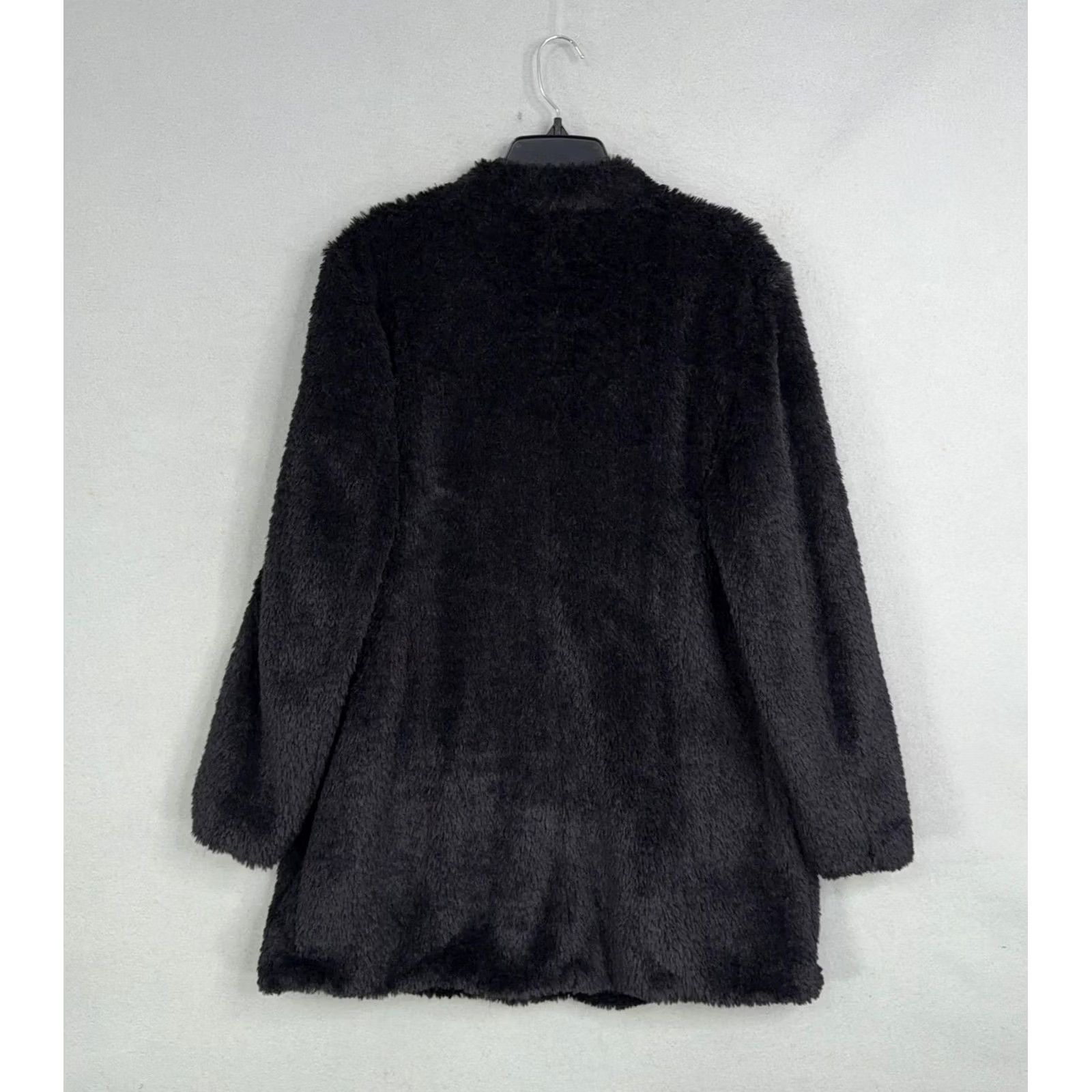 Kenneth Cole Kenneth Cole New York Coat Womens XL Black Faux Fur Snap Front Mid Length Size XL / US 12-14 / IT 48-50 - 6 Thumbnail
