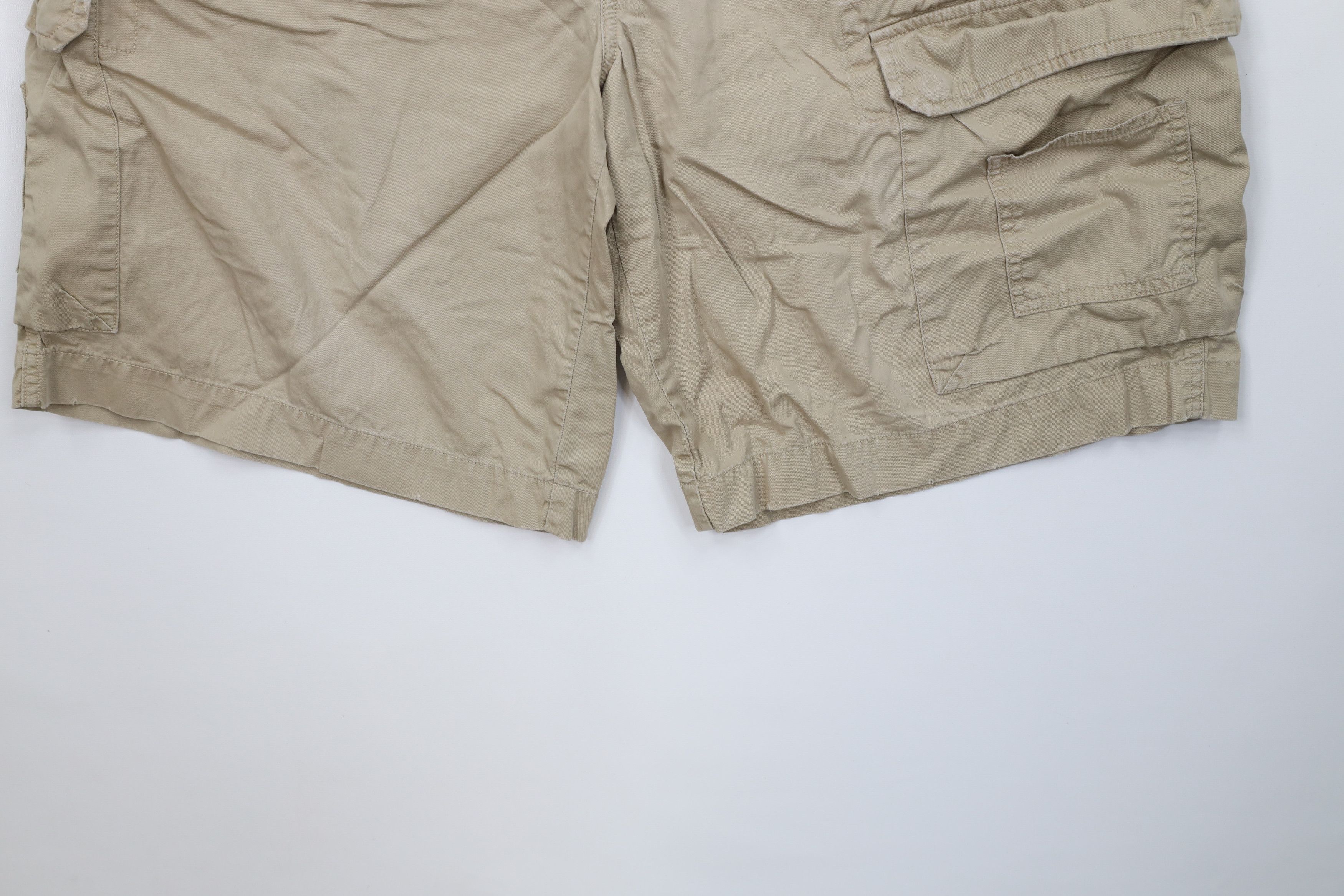 Tommy Hilfiger Vintage 90s Tommy Hilfiger Spell Baggy Cargo Shorts Khaki Size US 35 - 4 Thumbnail