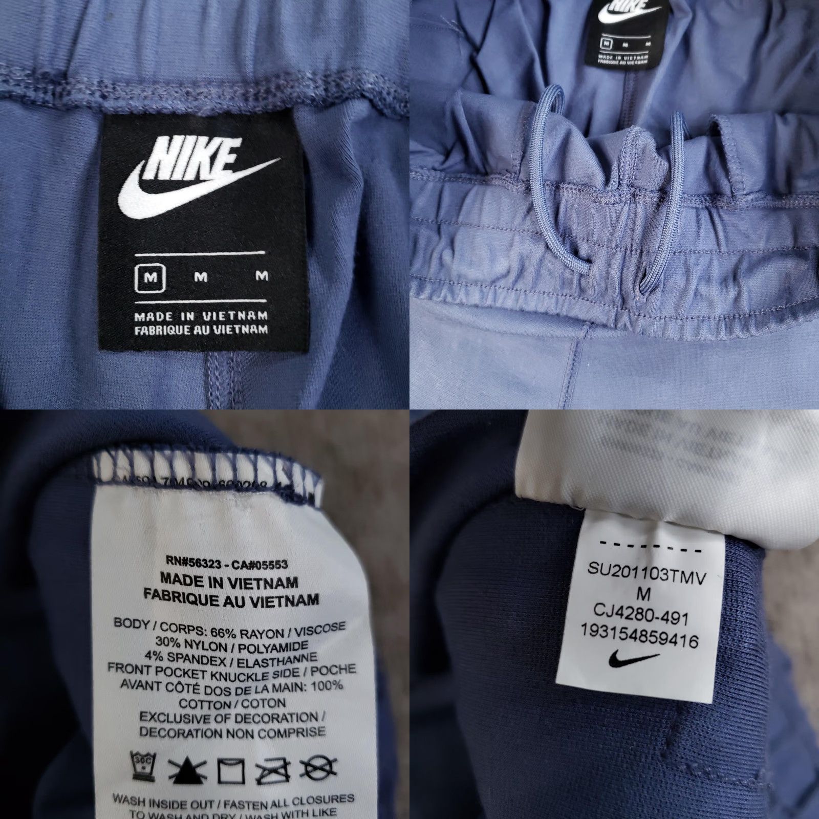 Nike Nike Jogger Sweatpants Men Medium Blue Zip Pocket Training Drawstring CJ4280-491 Size US 31 - 8 Thumbnail