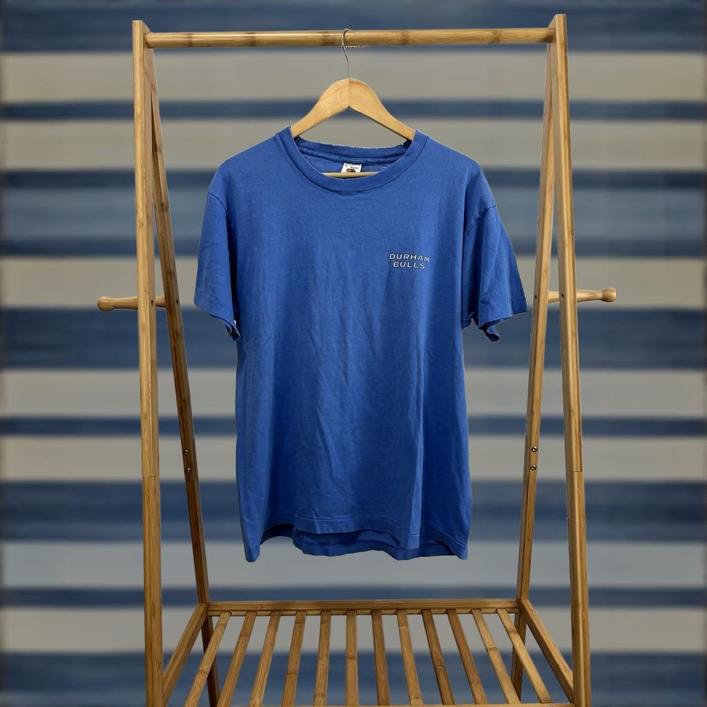 Fruit Of The Loom VTG 90s Durham Bulls MiLB T-Shirt XL Blue Mens Short Sleeve Distressed Thrashed Worn FT Fruit of the Loom Size US XL / EU 56 / 4 - 1 Thumbnail