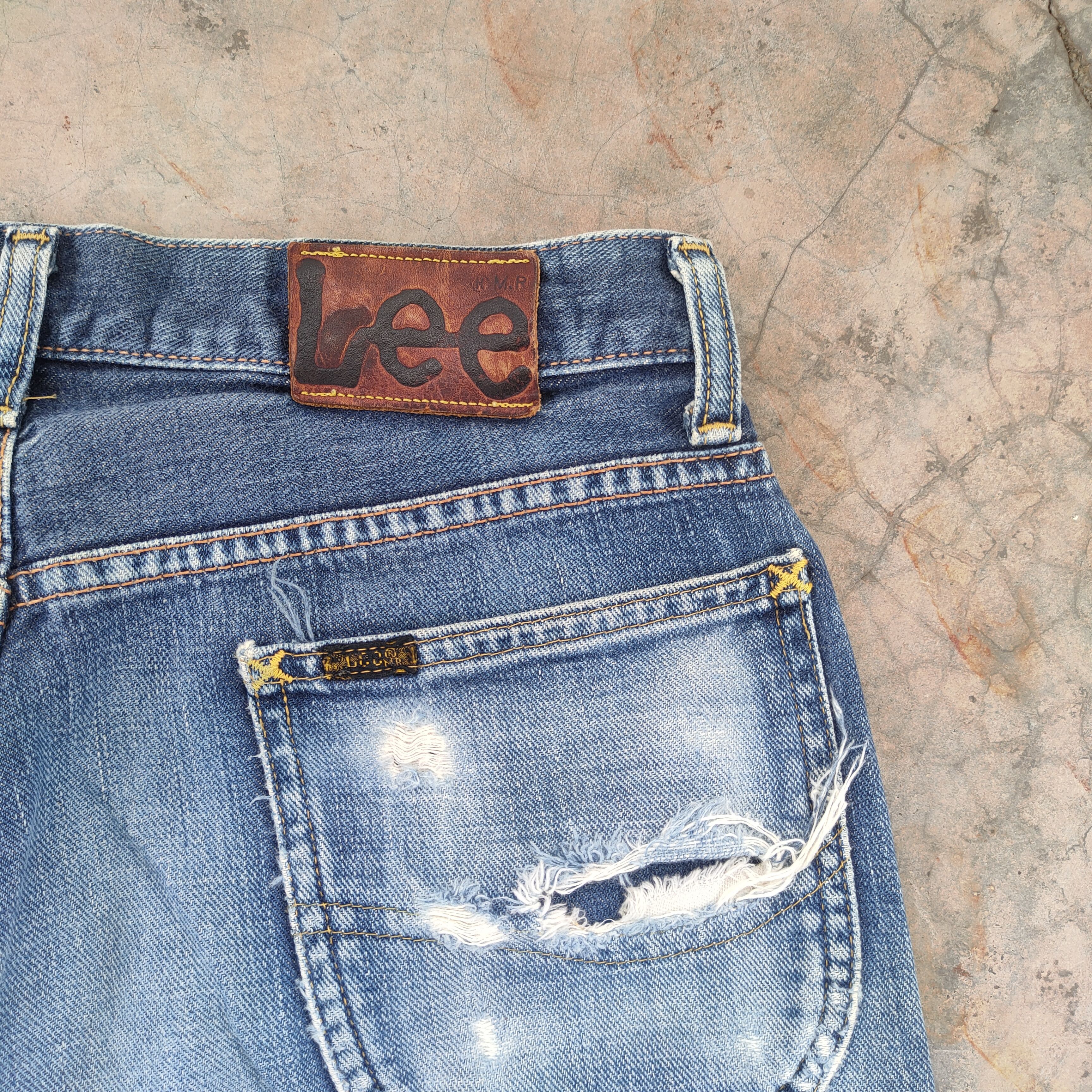 Lee W30×33 VINTAGE LEE FADED DISTRESSED JEAN DENIM PANTS Size US 30 / EU 46 - 11 Thumbnail