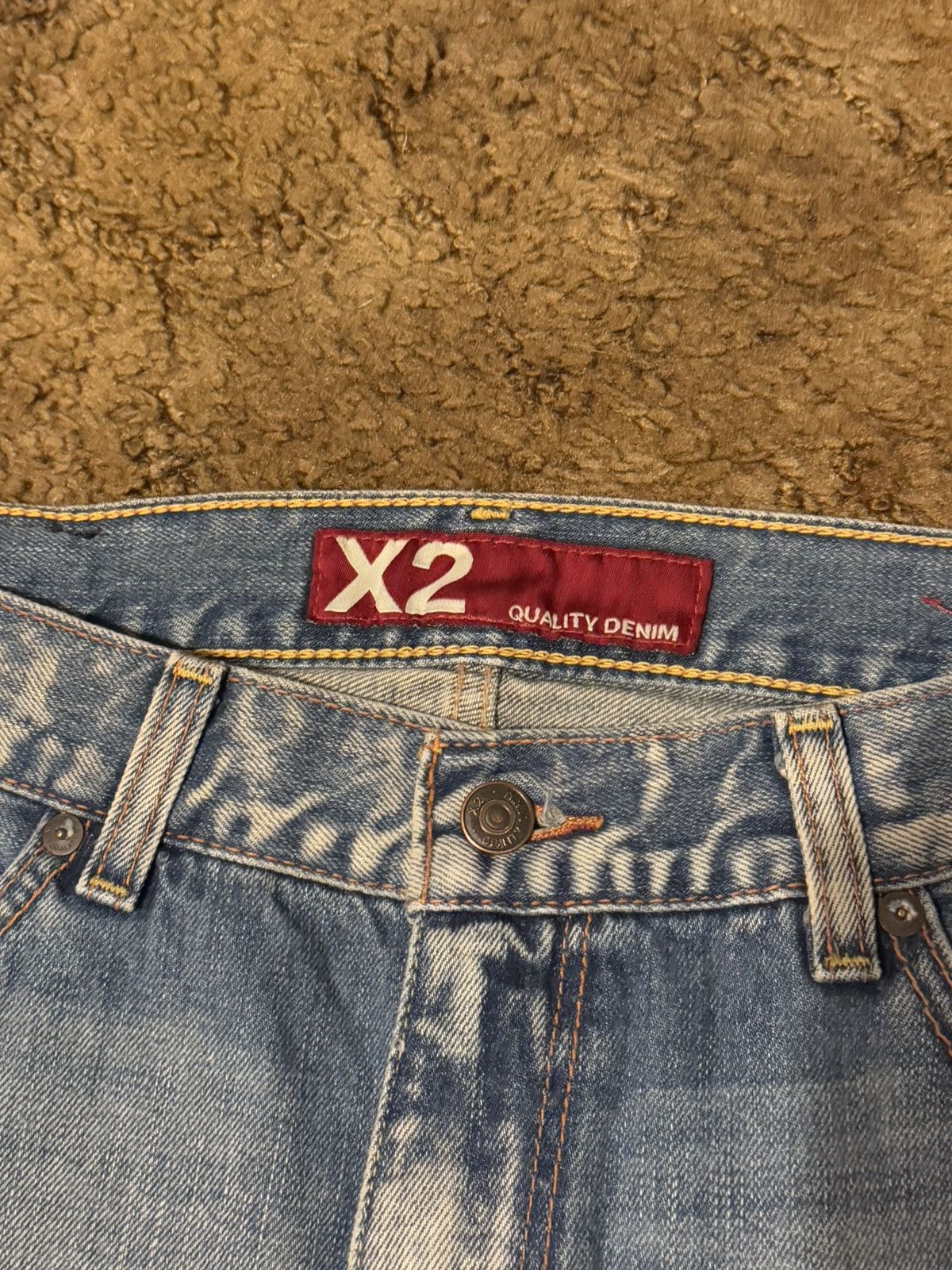 X2 X2 Baggy Distressed Bootcut Jeans Lightwash Blue 36 x 30 Size US 36 / EU 52 - 5 Thumbnail