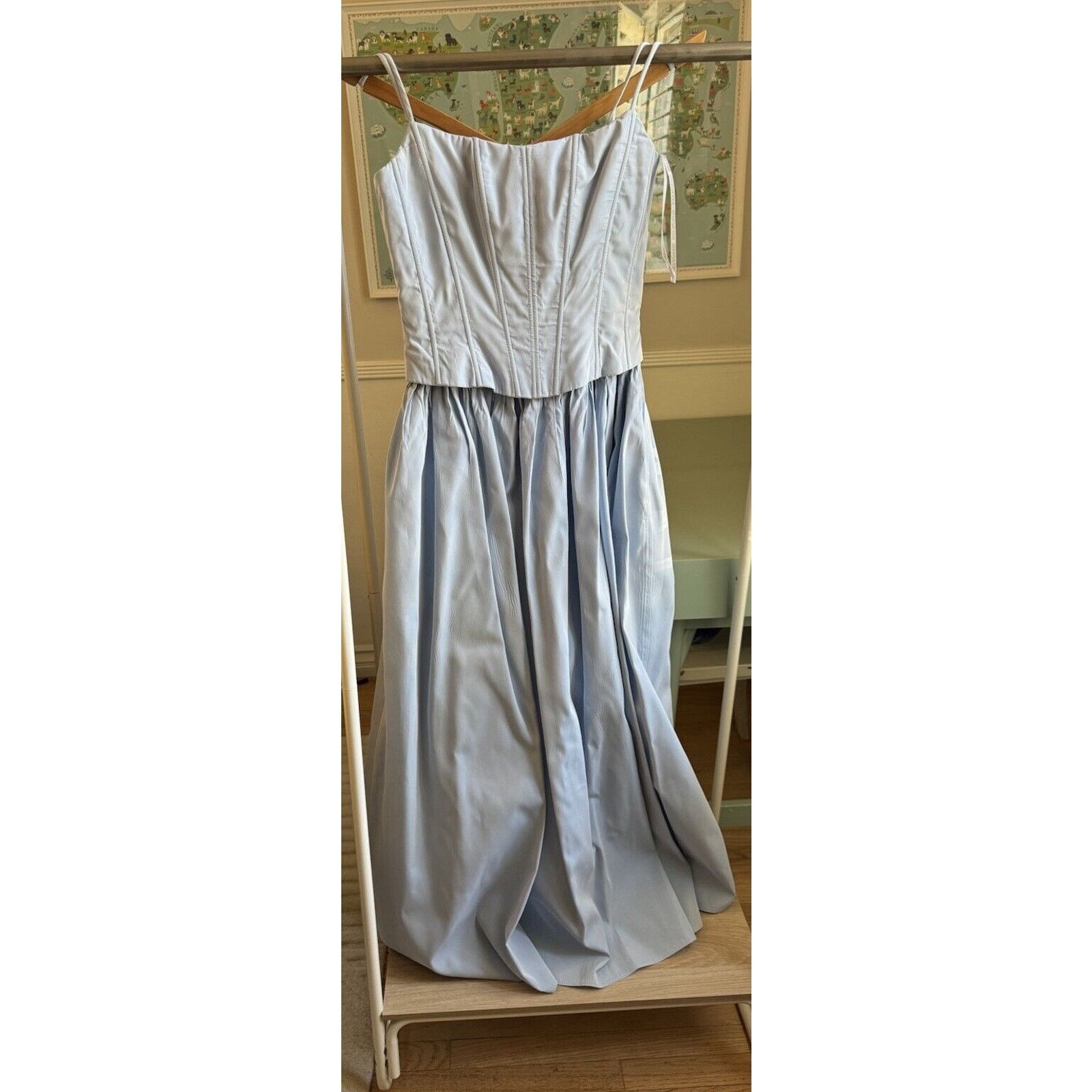 Jessica McClintock Vintage Jessica McClintock Gunne Sax Blue Corset Gown |  Grailed
