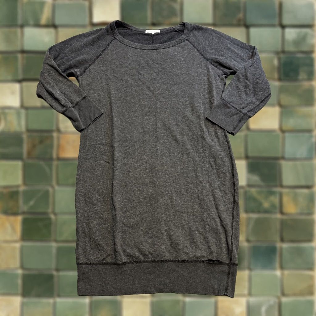 James Perse VINTAGE James Perse Sweatshirt Dress Women 2 Gray Short Dress VSNT Size XS / US 0-2 / IT 36-38 - 1 Thumbnail