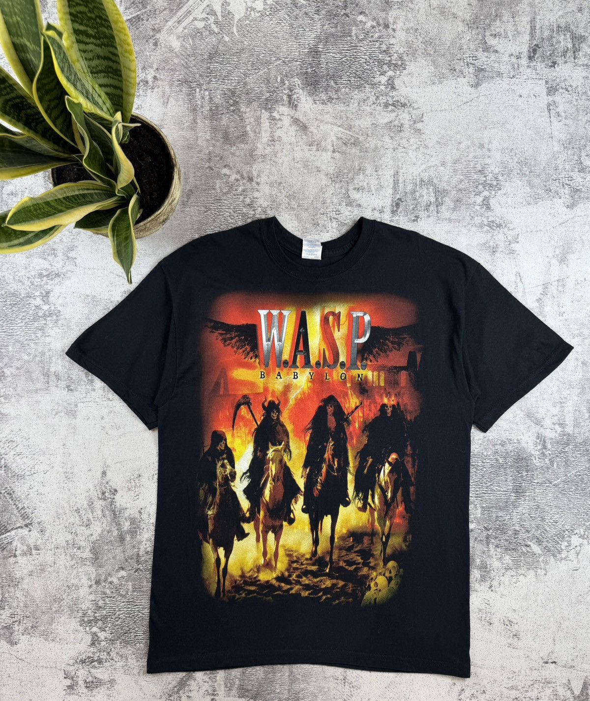 Band Tees WASP W.A.S.P Babylon 2009/2010 Heavy Metal Devil Band T Shirt Size US L / EU 52-54 / 3 - 3 Thumbnail