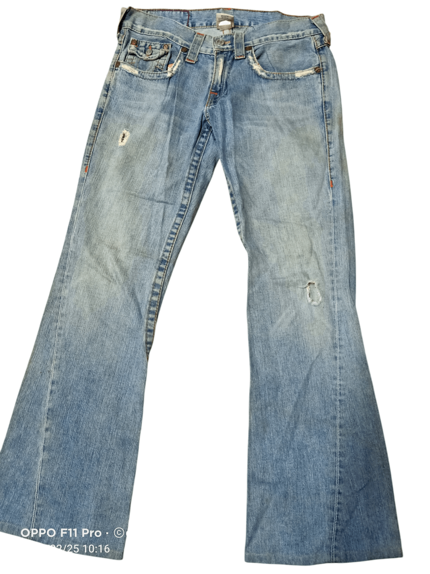 True Religion × Vintage True Religion Flare Denim Size US 34 / EU 50 - 3 Thumbnail