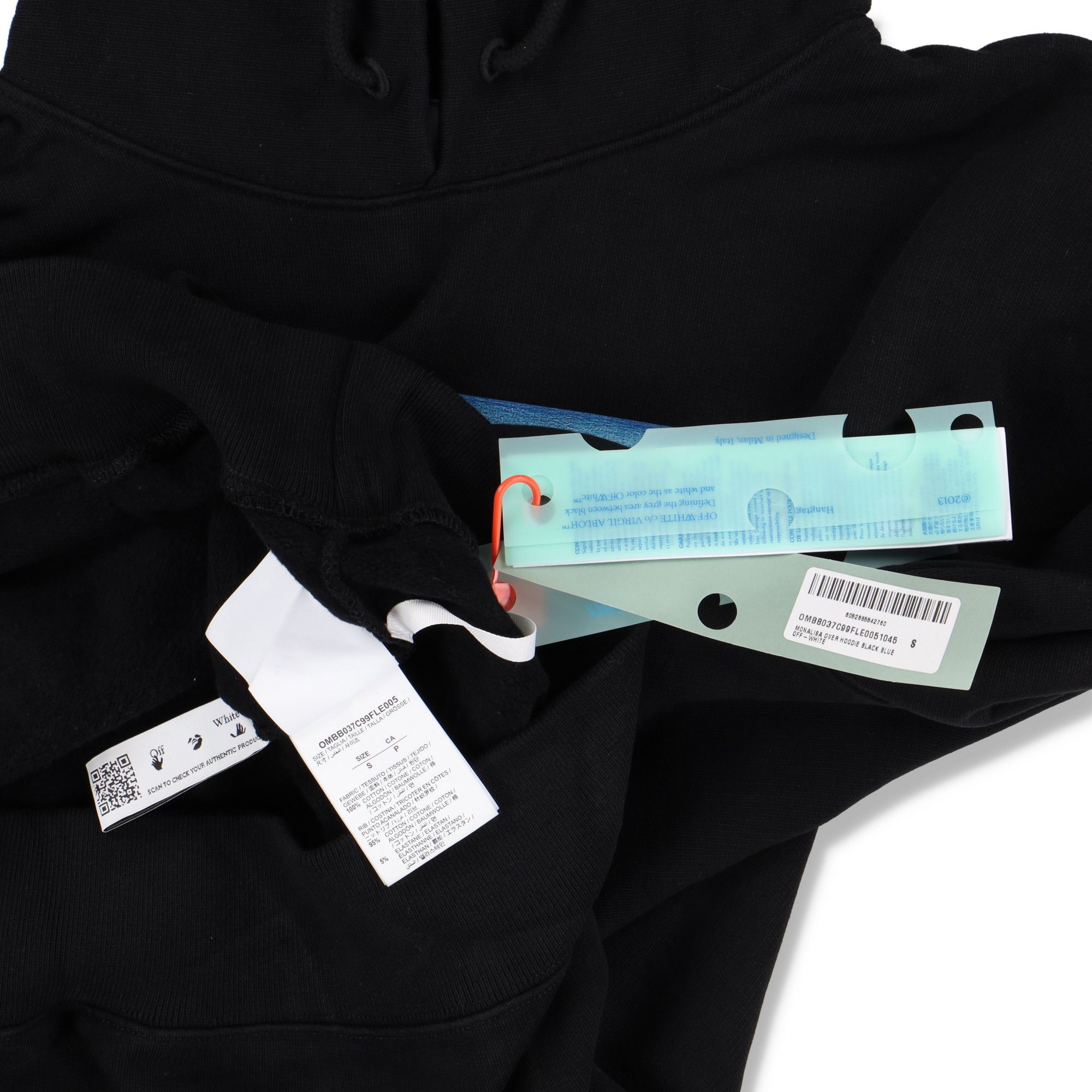 Off-White Black Mona Lisa Logo Oversized Hoodie Size US S / EU 44-46 / 1 - 5 Thumbnail