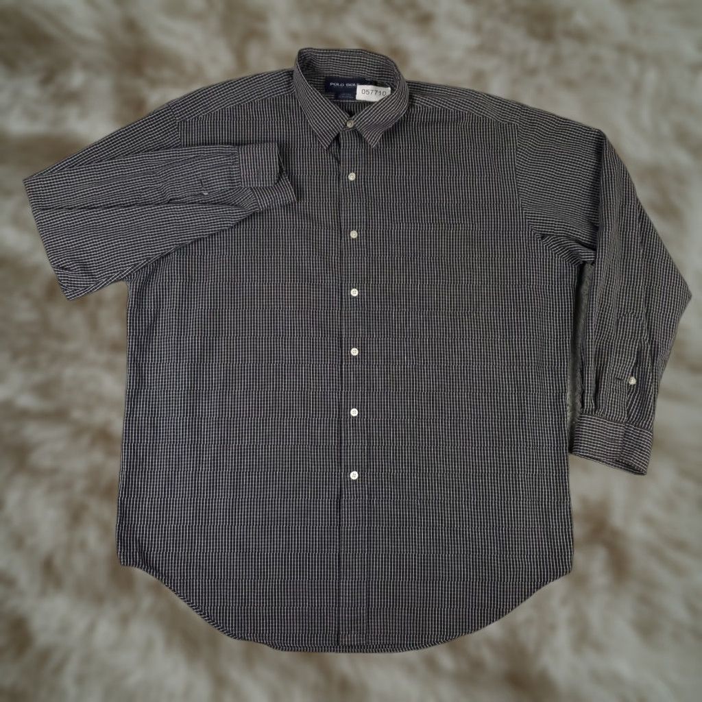 Ralph Lauren Ralph Lauren Button-Up Shirt Mens Large Gray Check Long Sleeve Casual Modern Size US L / EU 52-54 / 3 - 1 Thumbnail