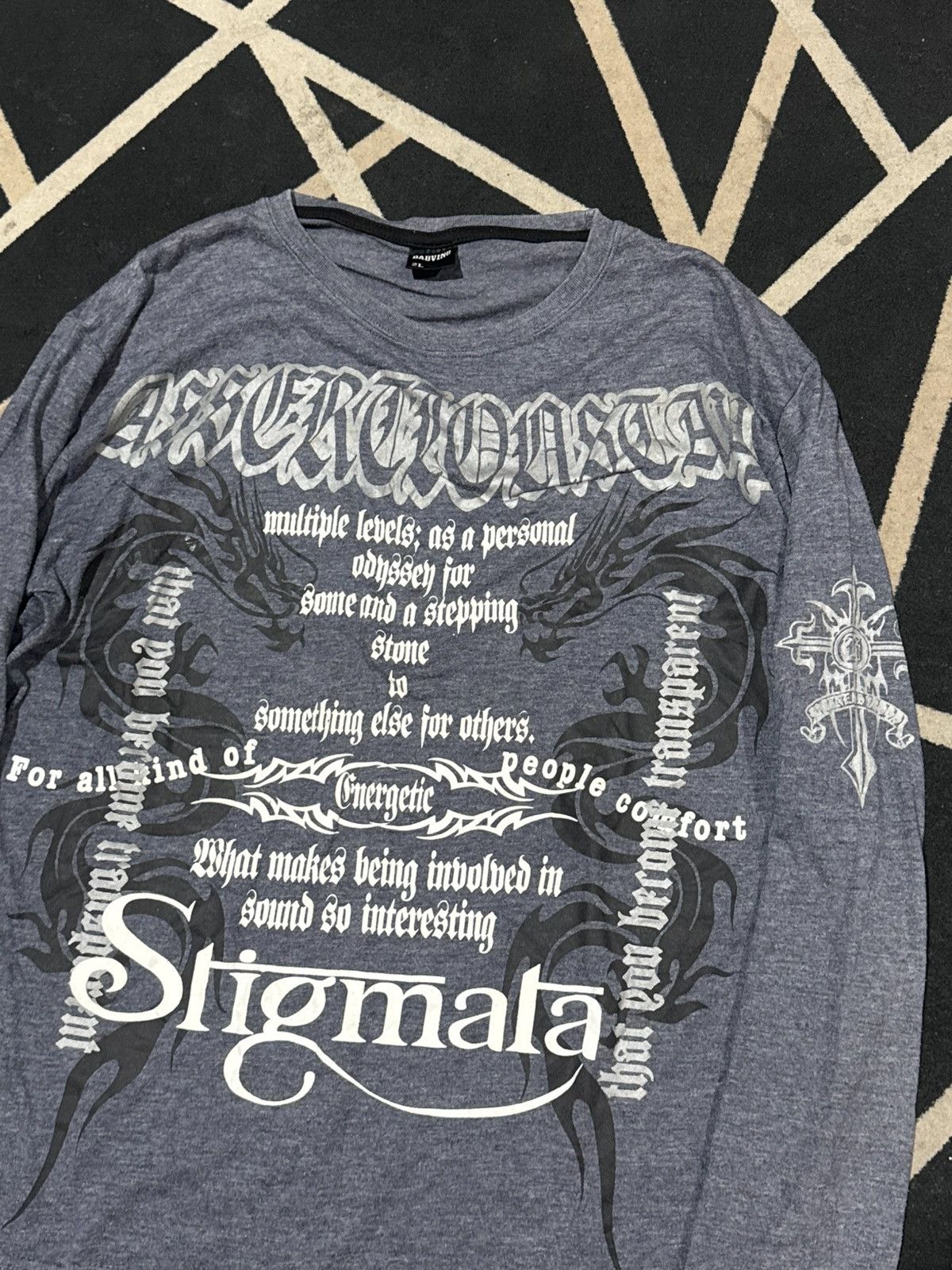 Hysteric Glamour Tribal Dragon Poem Babvino Japanese Long Sleeve Size US L / EU 52-54 / 3 - 2 Thumbnail