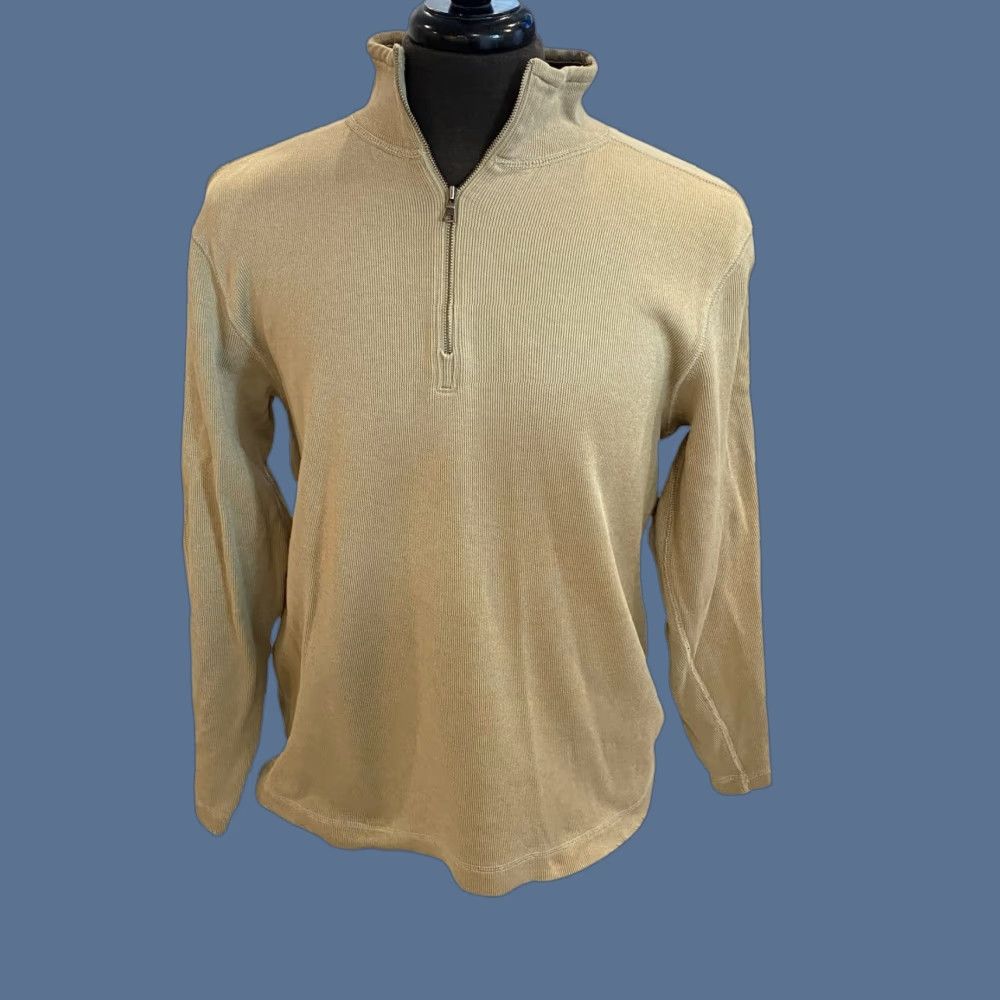 Banana Republic VINTAGE Banana Republic Cotton Tan 1/4 Zip Pullover Men’s Beige Medium Shirts Pullover Preppy Style 1/4 Zip Beige Mens Size US M / EU 48-50 / 2 - 1 Thumbnail