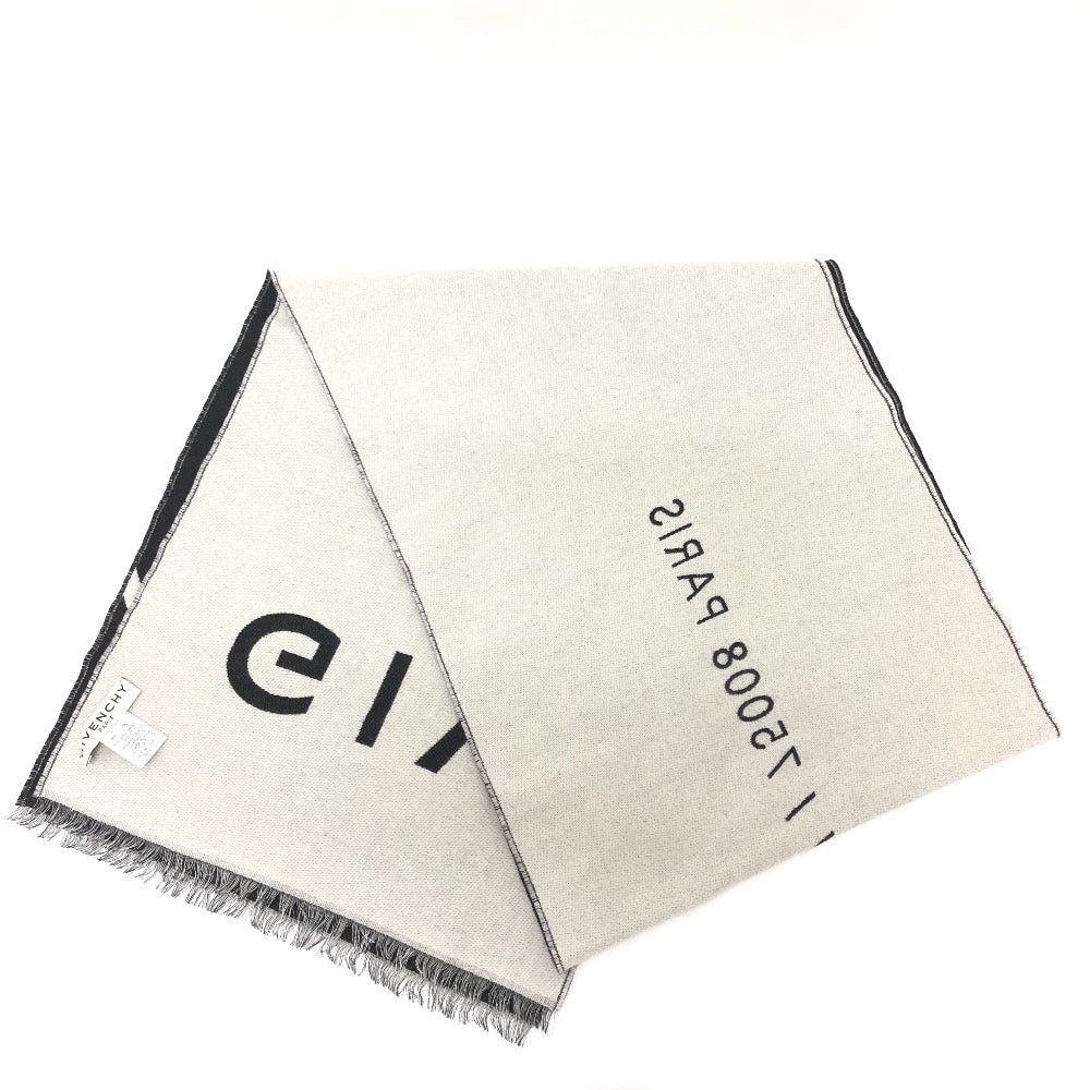 Givenchy Givenchy Logo Fringe Scarf Stall Fashion Accessory Wool Men Size ONE SIZE - 1 Thumbnail