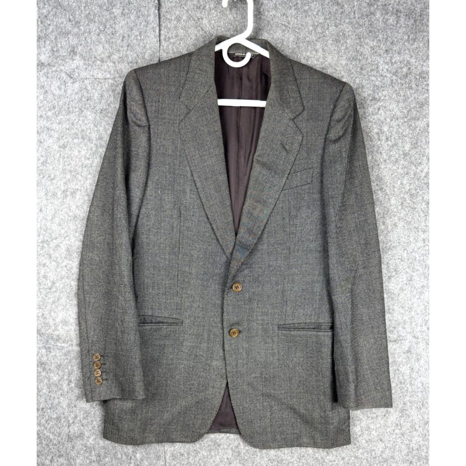 Canali Canali Loro Piana Blazer Jacket Men 46 Wool 2-Button Gray Size 46R - 2 Thumbnail