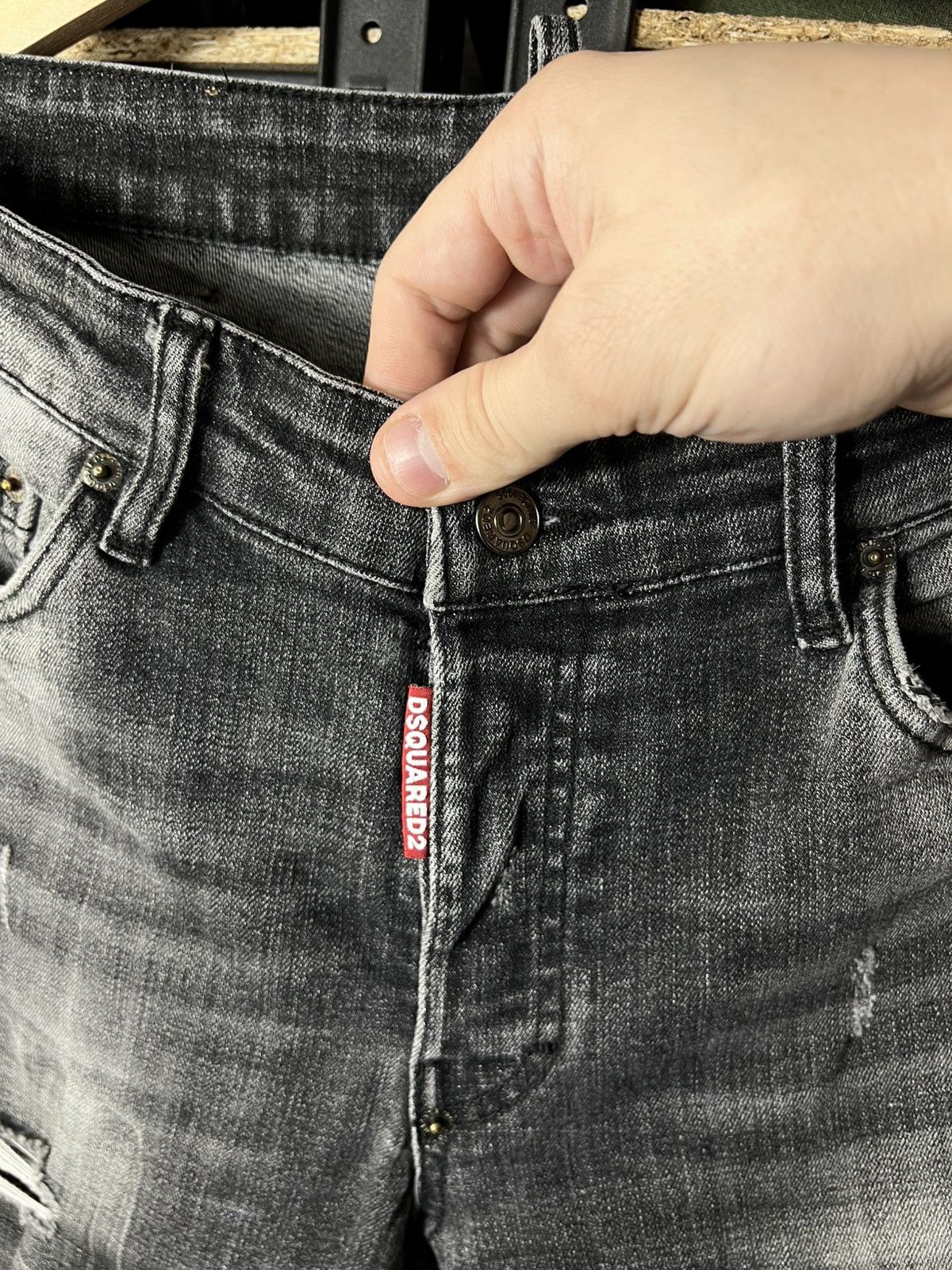 Dsquared2 Dsquared2 Distressed Grey Slim Jeans Y2K Size US 34 / EU 50 - 6 Thumbnail