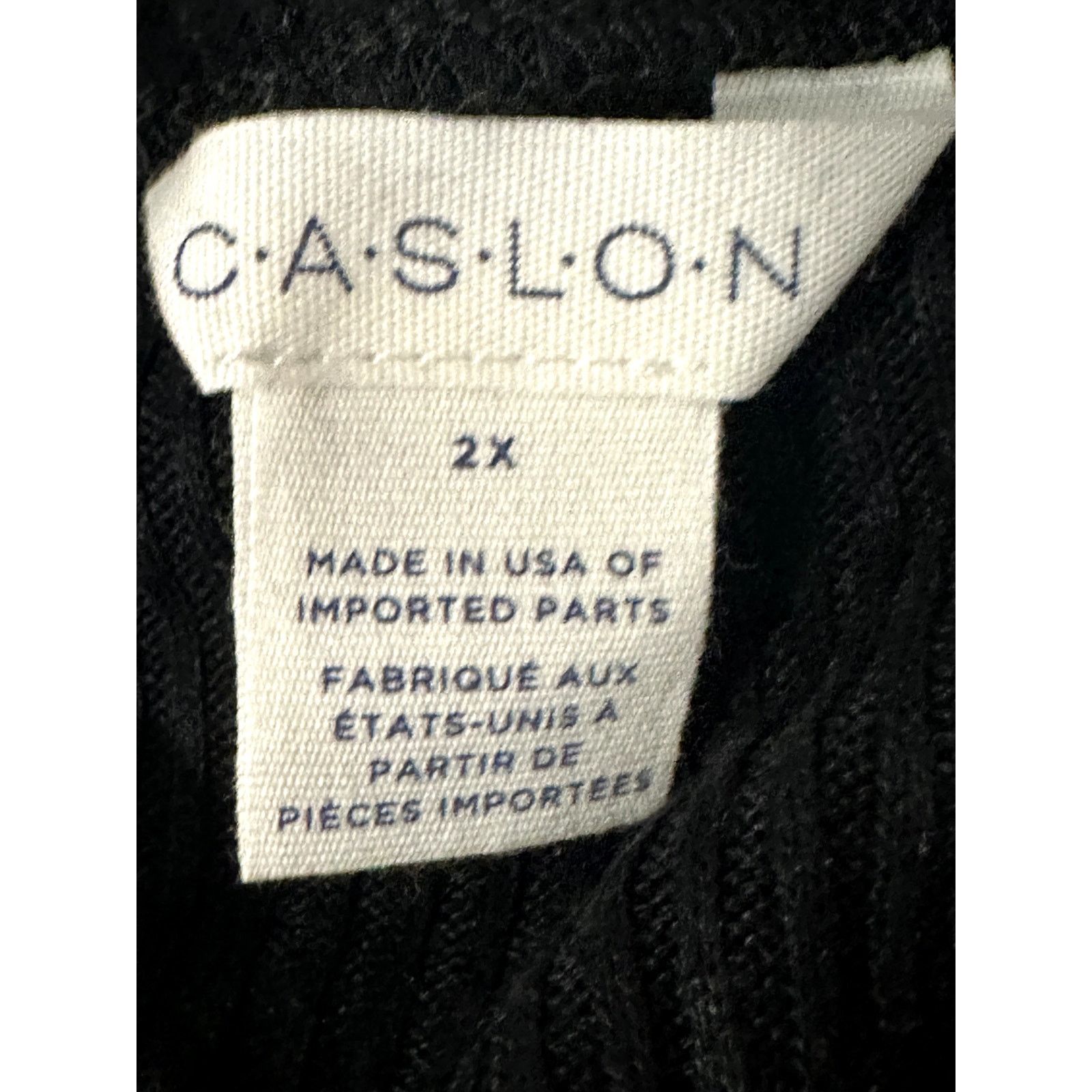 Other Caslon Women's Plus Black Long Sleeve Ribbed Sweater 2X NWOT Size XXL / US 16-18 / IT 52-54 - 7 Thumbnail