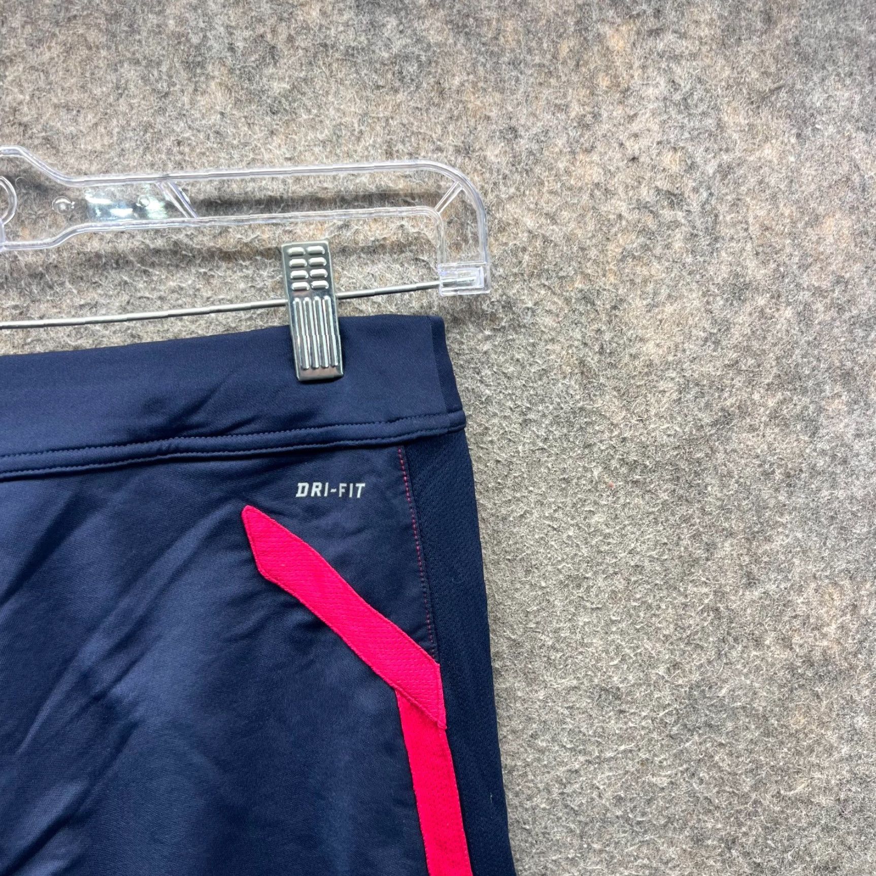 Nike Nike Dri-Fit Pants Womens XL Navy Blue Athletic Track Straight Swoosh Stretch Size 40" / US 18 - 7 Thumbnail