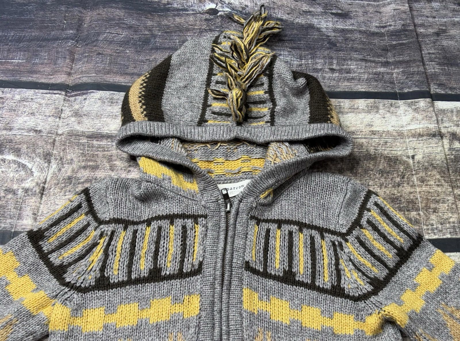Anthropologie Anthropologie Sparrow Sweater Women Small Tassle Hoodie Wool Size S / US 4 / IT 40 - 4 Thumbnail