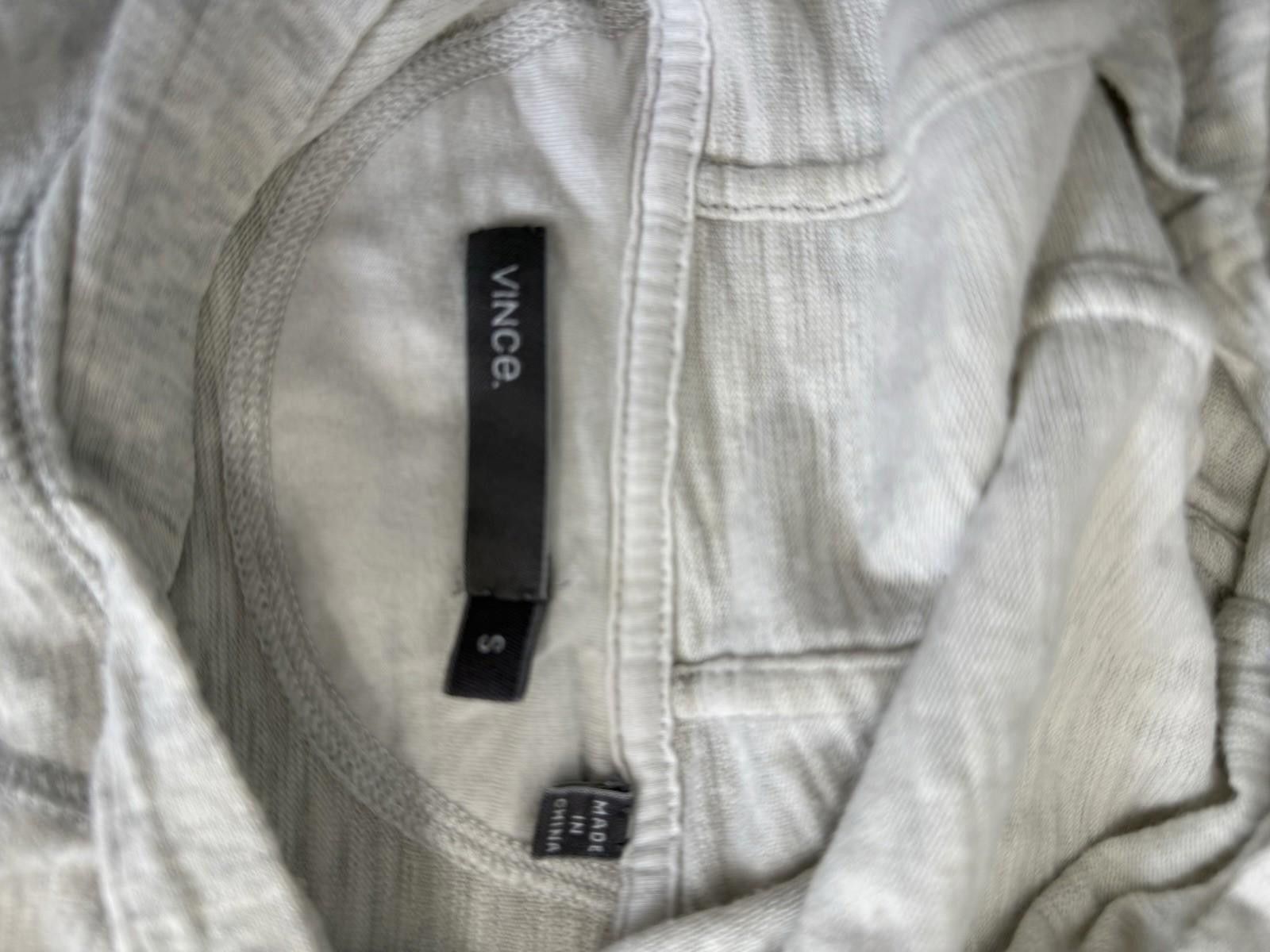 Vince VINCE Size S Light Grey Slub Cotton knit Hoodie Size US S / EU 44-46 / 1 - 4 Thumbnail