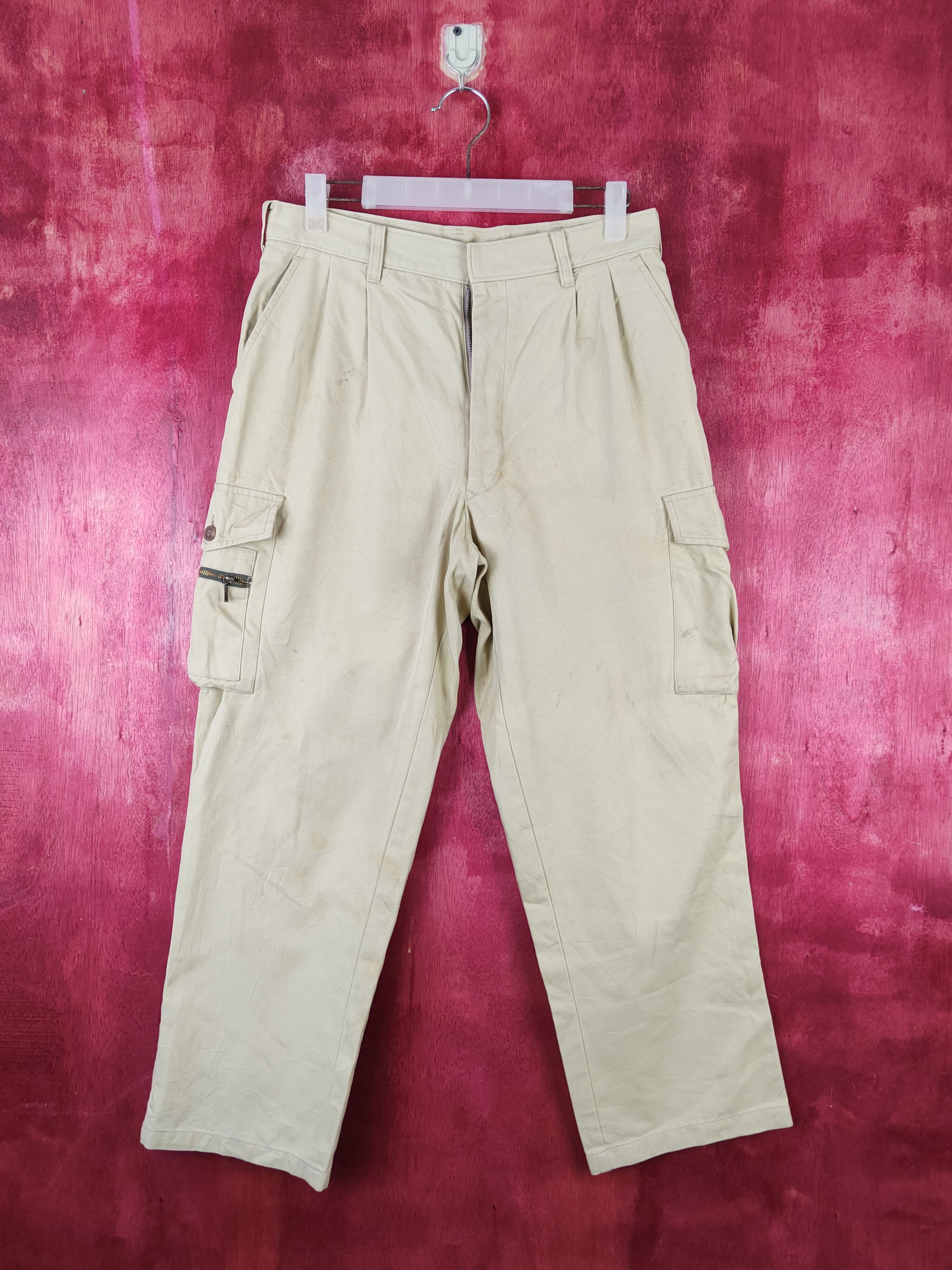 image of Vintage Imarge Light Yellow Multipocket Tactical Cargo Pants S1814, Men's (Size 30)