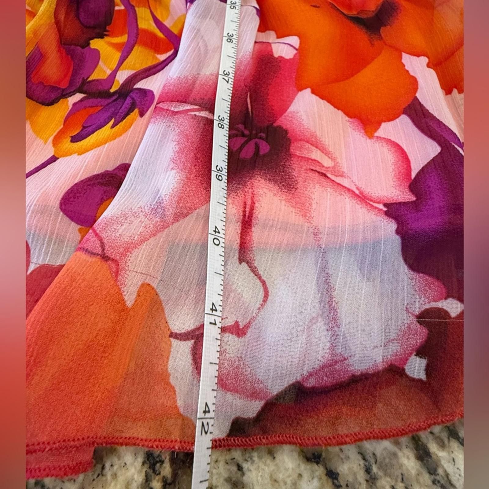 Alan Paine Alyn Paige New York floral maxi dress ruffle SZ 7/8 FLAW run Size M / US 6-8 / IT 42-44 - 12 Thumbnail