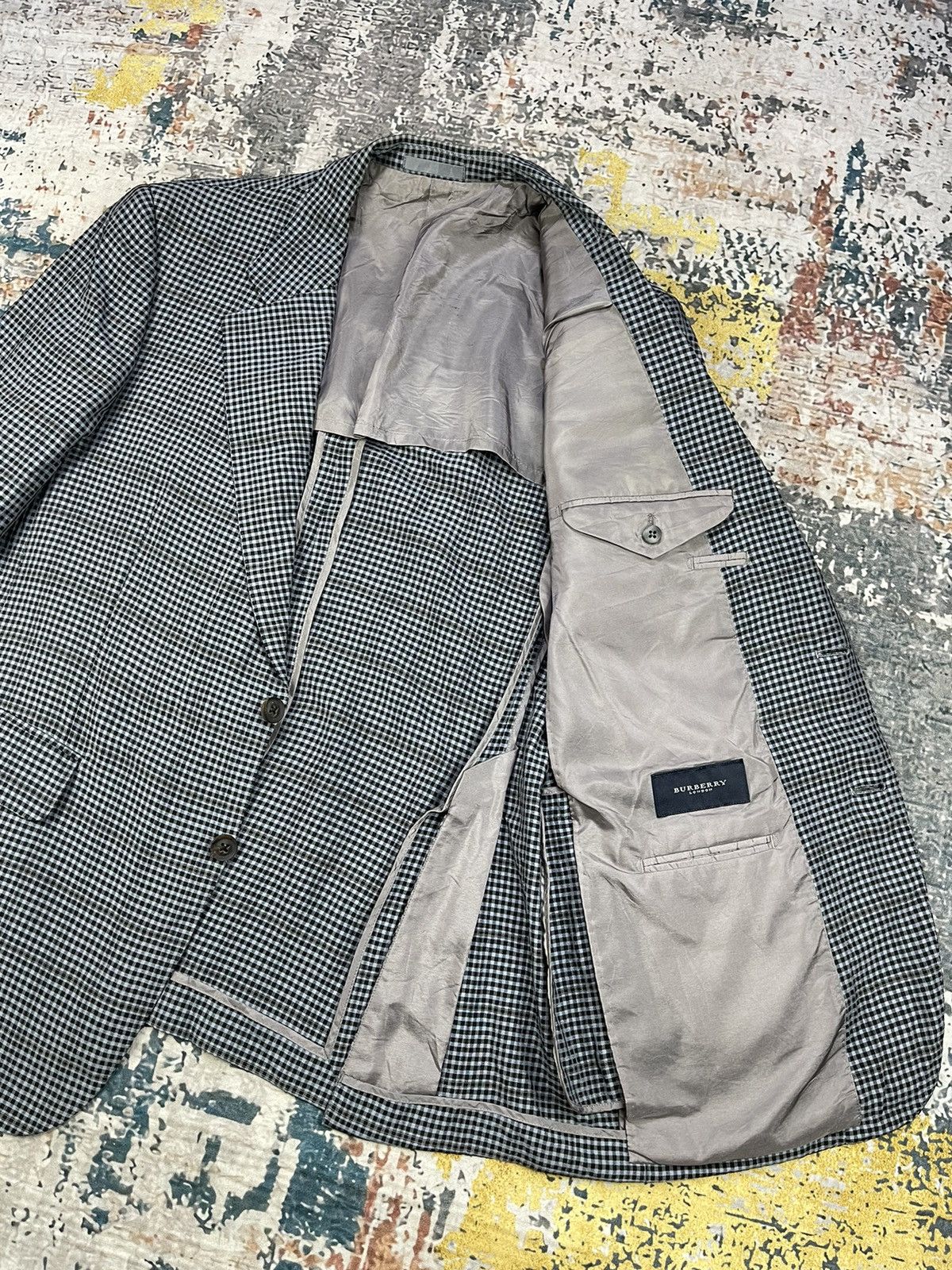 Burberry Burberry London Checked Plaid Silky Wool Blazer Size US M / EU 48-50 / 2 - 9 Thumbnail